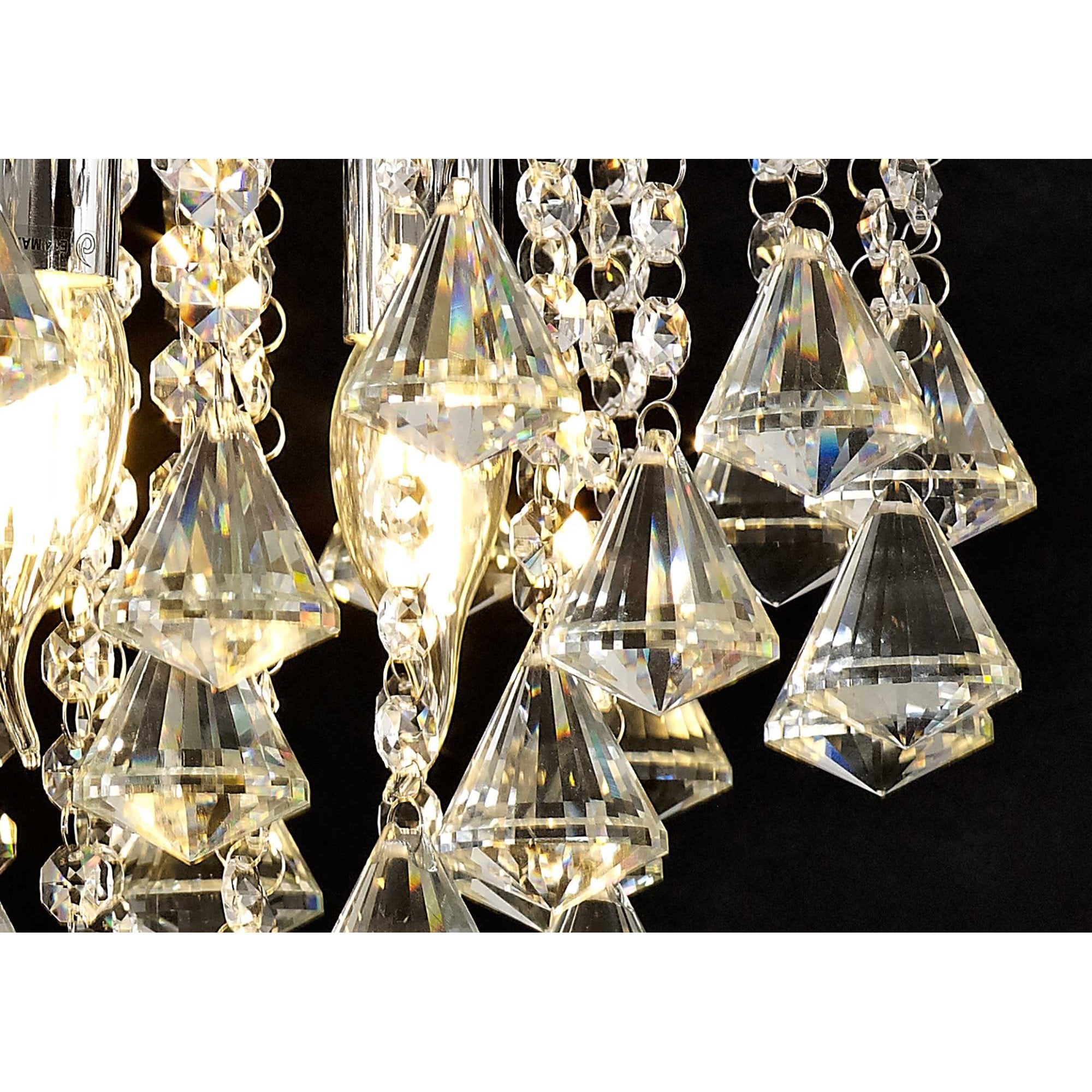 Diyas Inina 4 Light Ceiling Light - Polished Chrome & Crystal