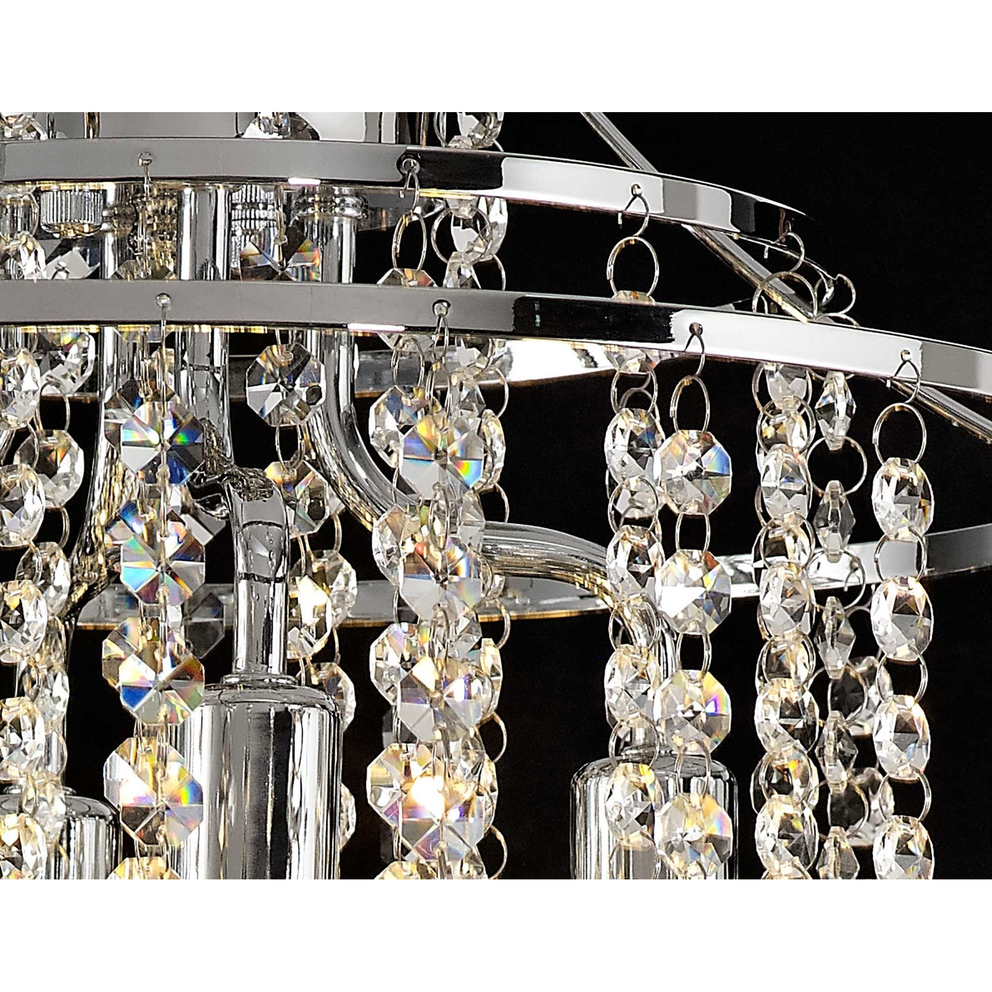 Diyas Inina 4 Light Ceiling Light - Polished Chrome & Crystal