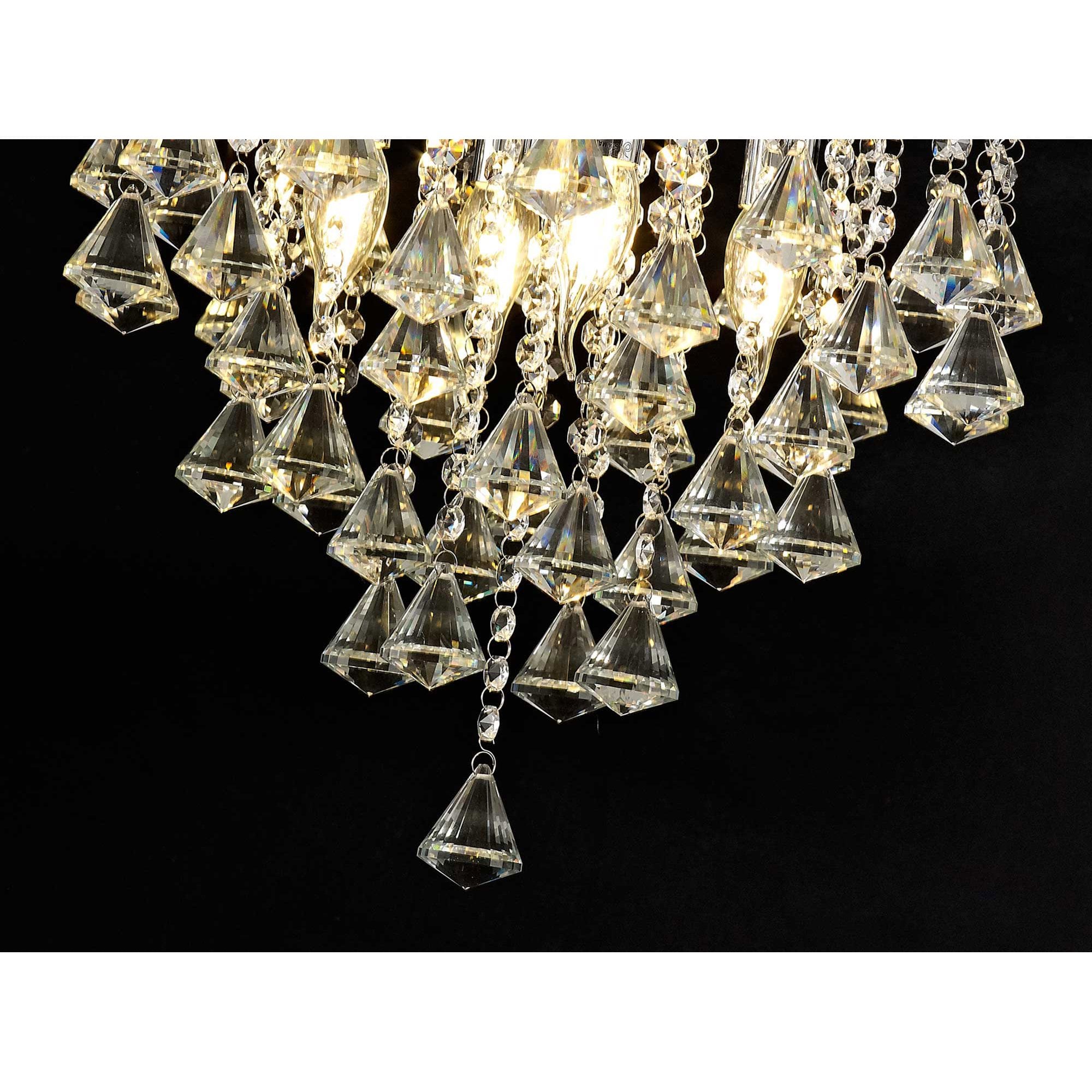 Diyas Inina 4 Light Ceiling Light - Polished Chrome & Crystal