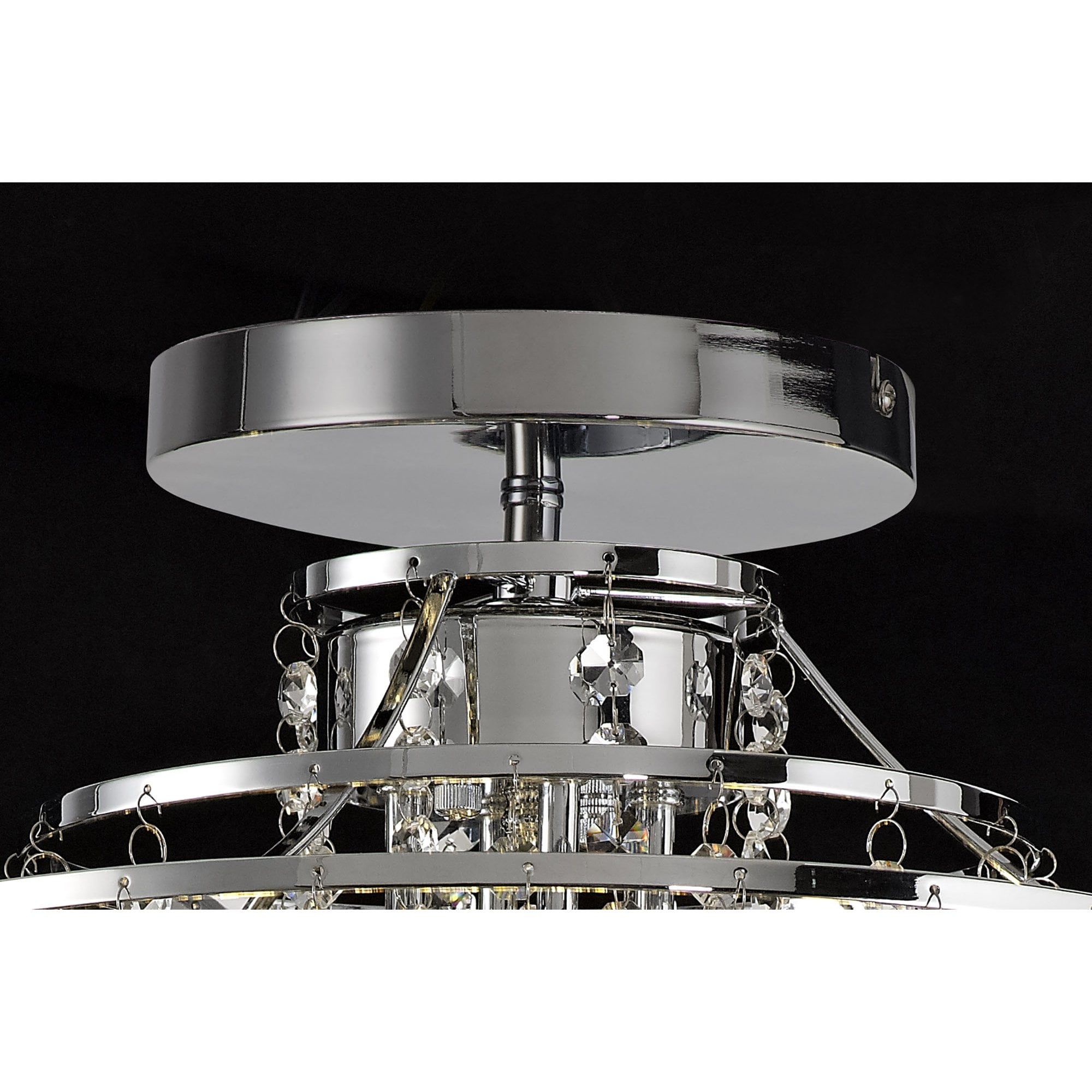 Diyas Inina 4 Light Ceiling Light - Polished Chrome & Crystal