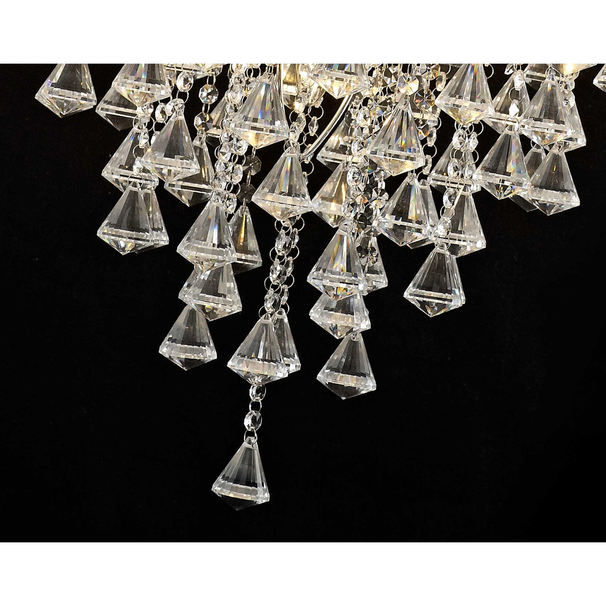 Diyas Inina 7 Light Pendant - Polished Chrome & Crystal