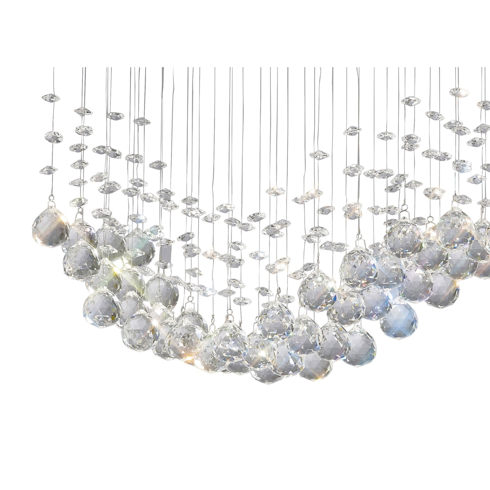 Diyas Colorado 4 Light Line Pendant - Polished Chrome & Crystal