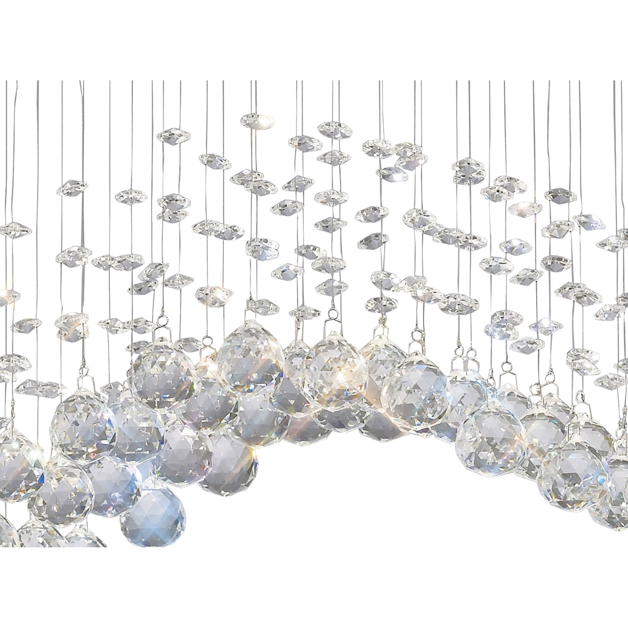 Diyas Colorado 4 Light Line Pendant - Polished Chrome & Crystal