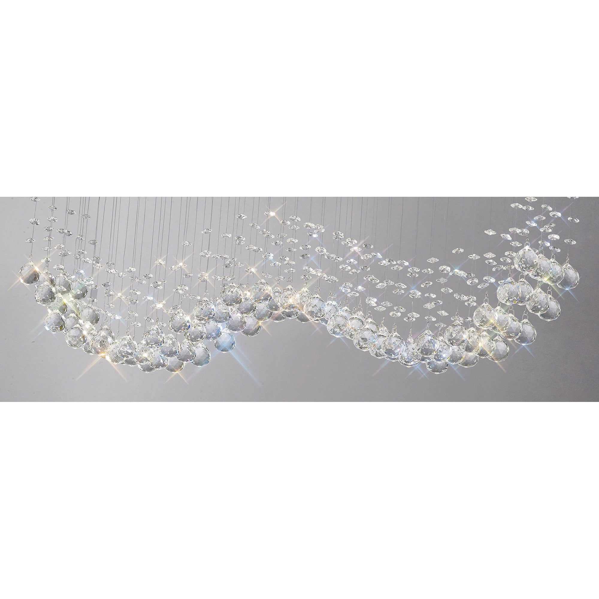 Diyas Colorado 4 Light Line Pendant - Polished Chrome & Crystal