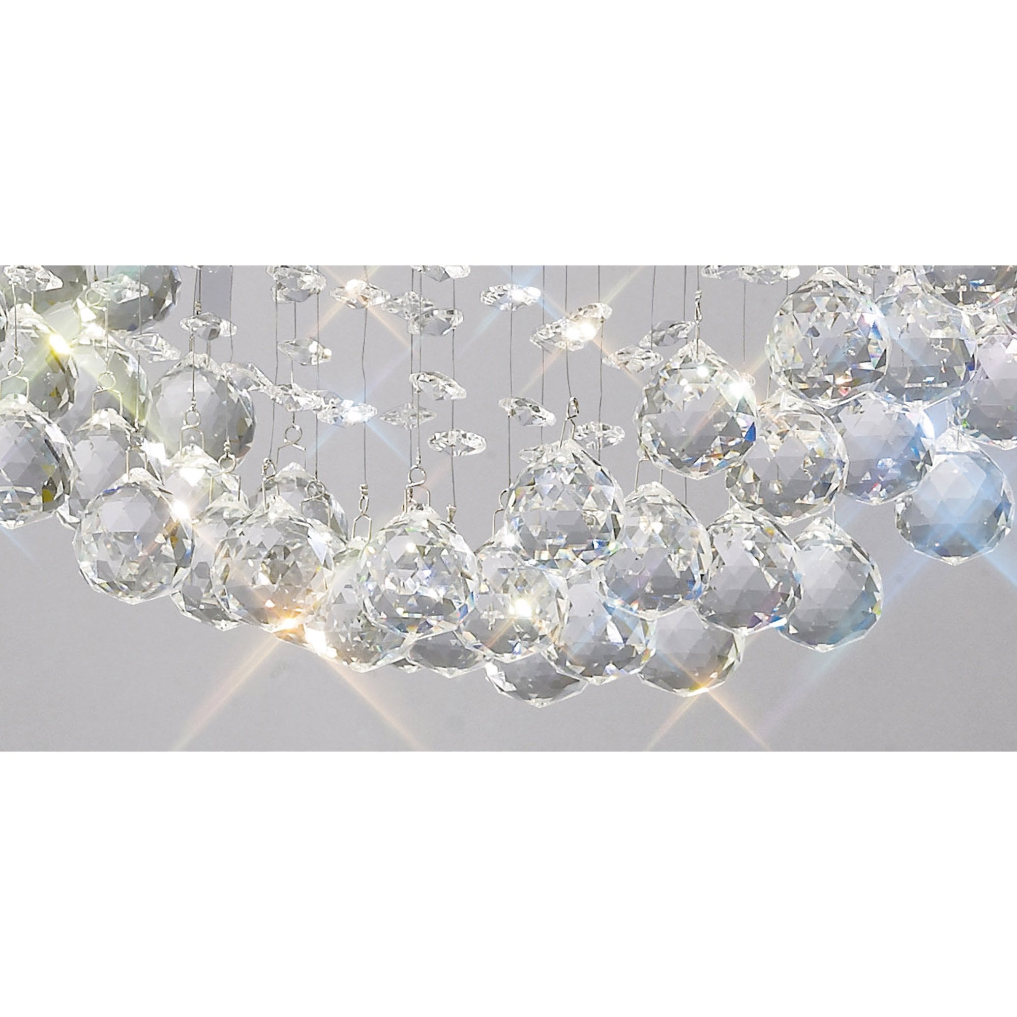 Diyas Colorado 4 Light Line Pendant - Polished Chrome & Crystal