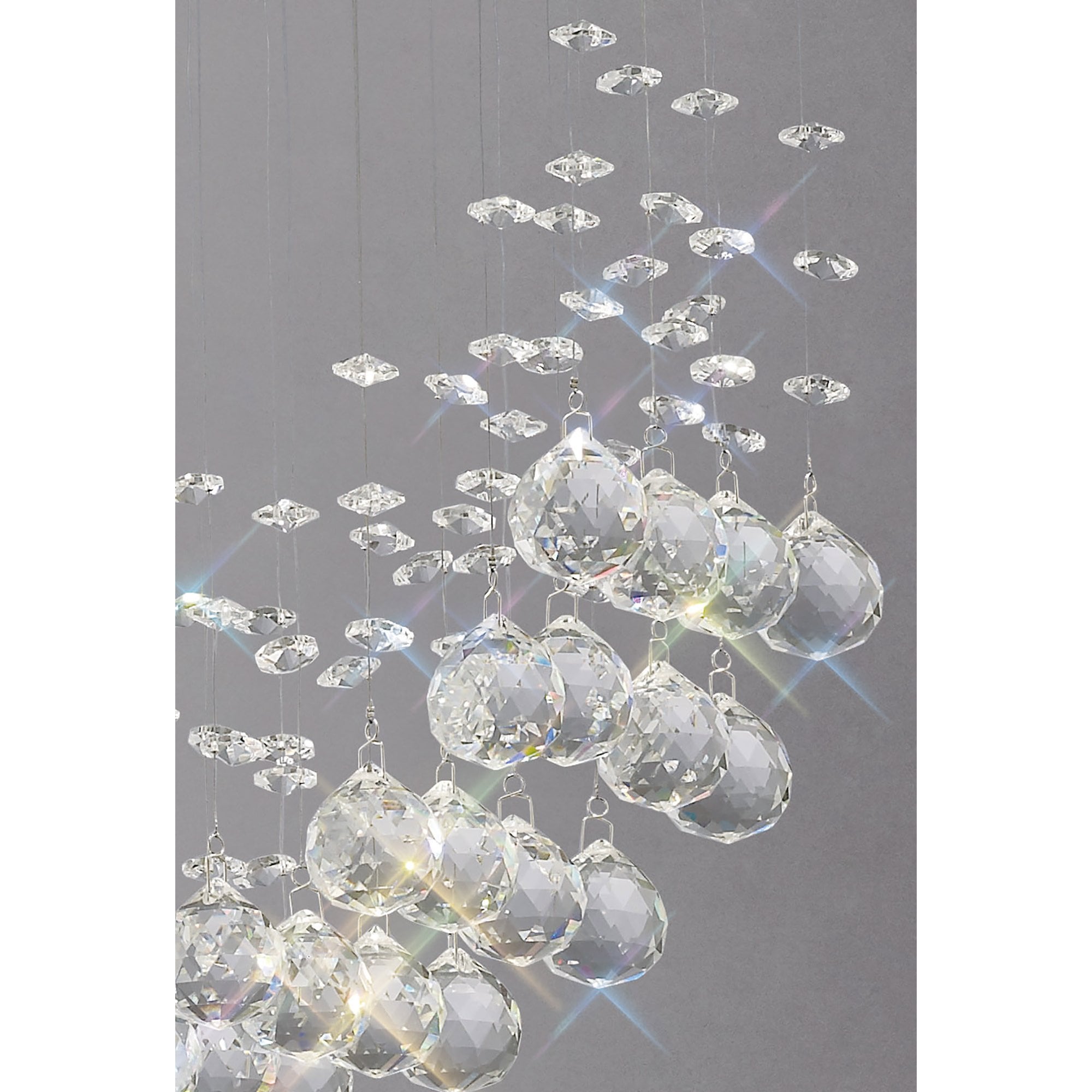 Diyas Colorado 4 Light Line Pendant - Polished Chrome & Crystal