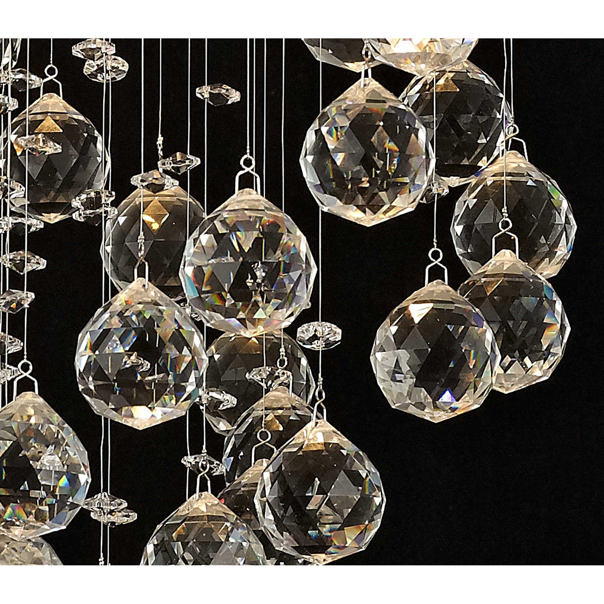 Diyas Colorado Small 4 Light Sphere Pendant - Polished Chrome & Crystal
