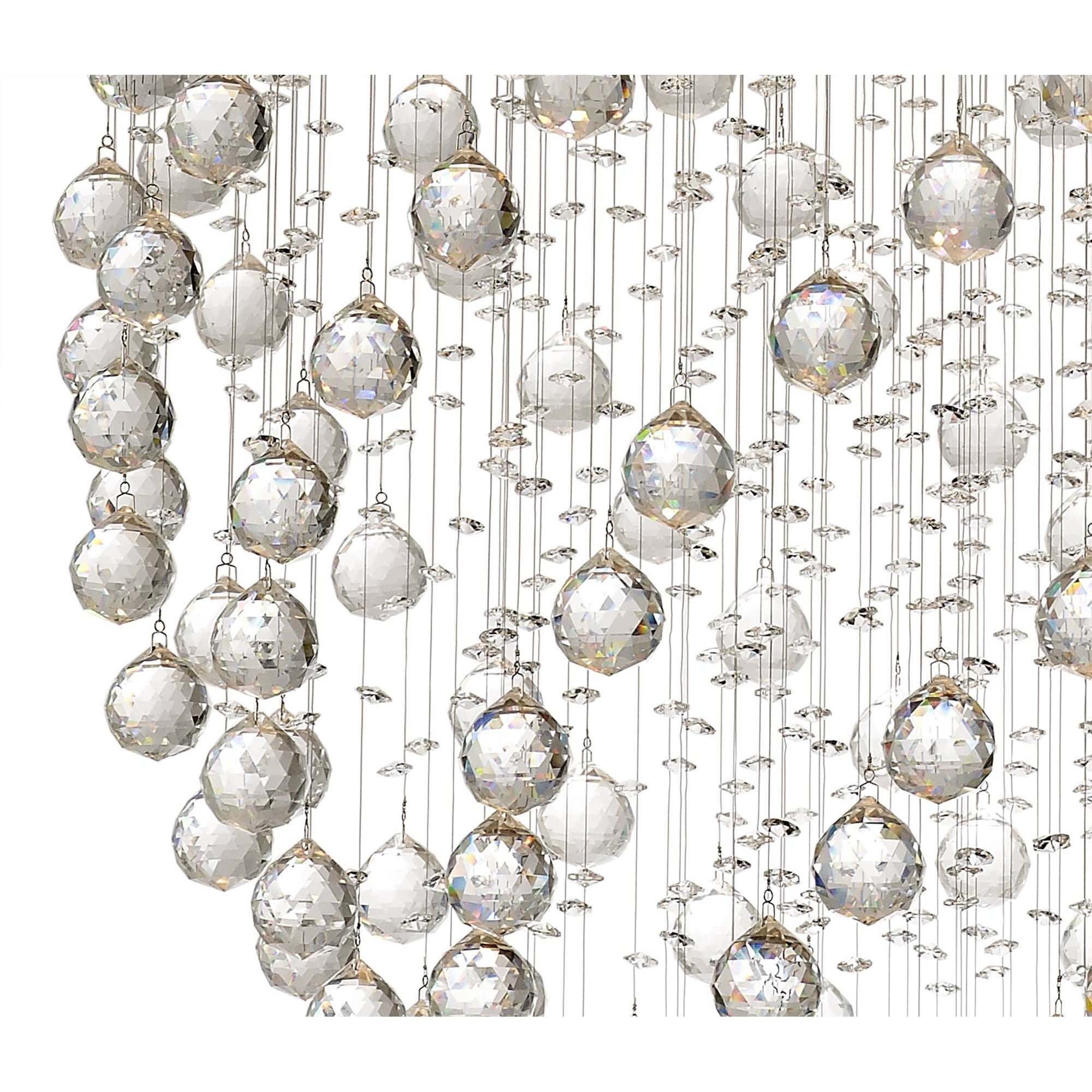 Diyas Colorado Large 13 Light Sphere Pendant - Polished Chrome & Crystal