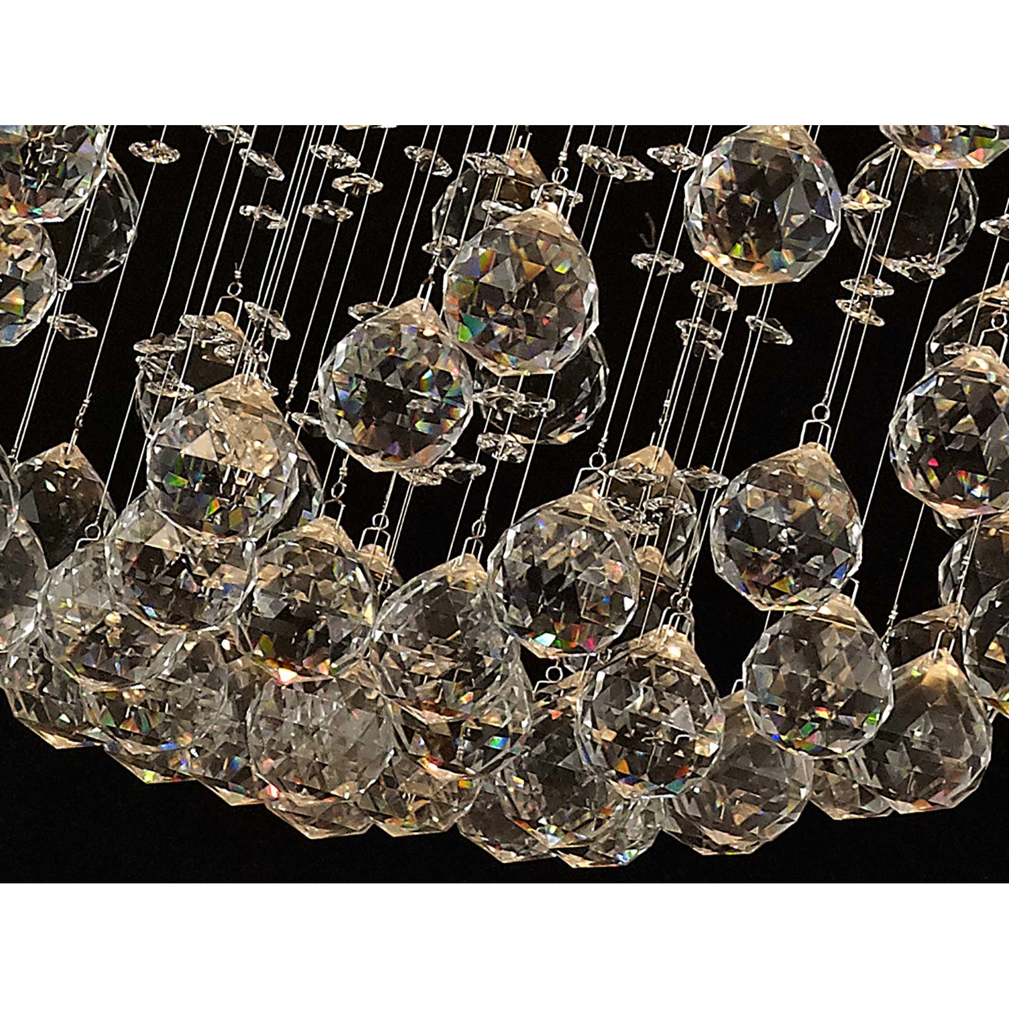 Diyas Colorado Large 13 Light Sphere Pendant - Polished Chrome & Crystal