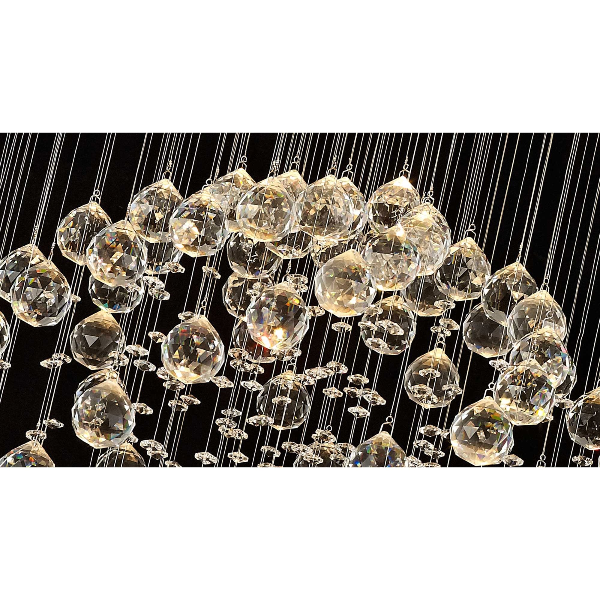 Diyas Colorado Medium 8 Light Sphere Pendant - Polished Chrome & Crystal