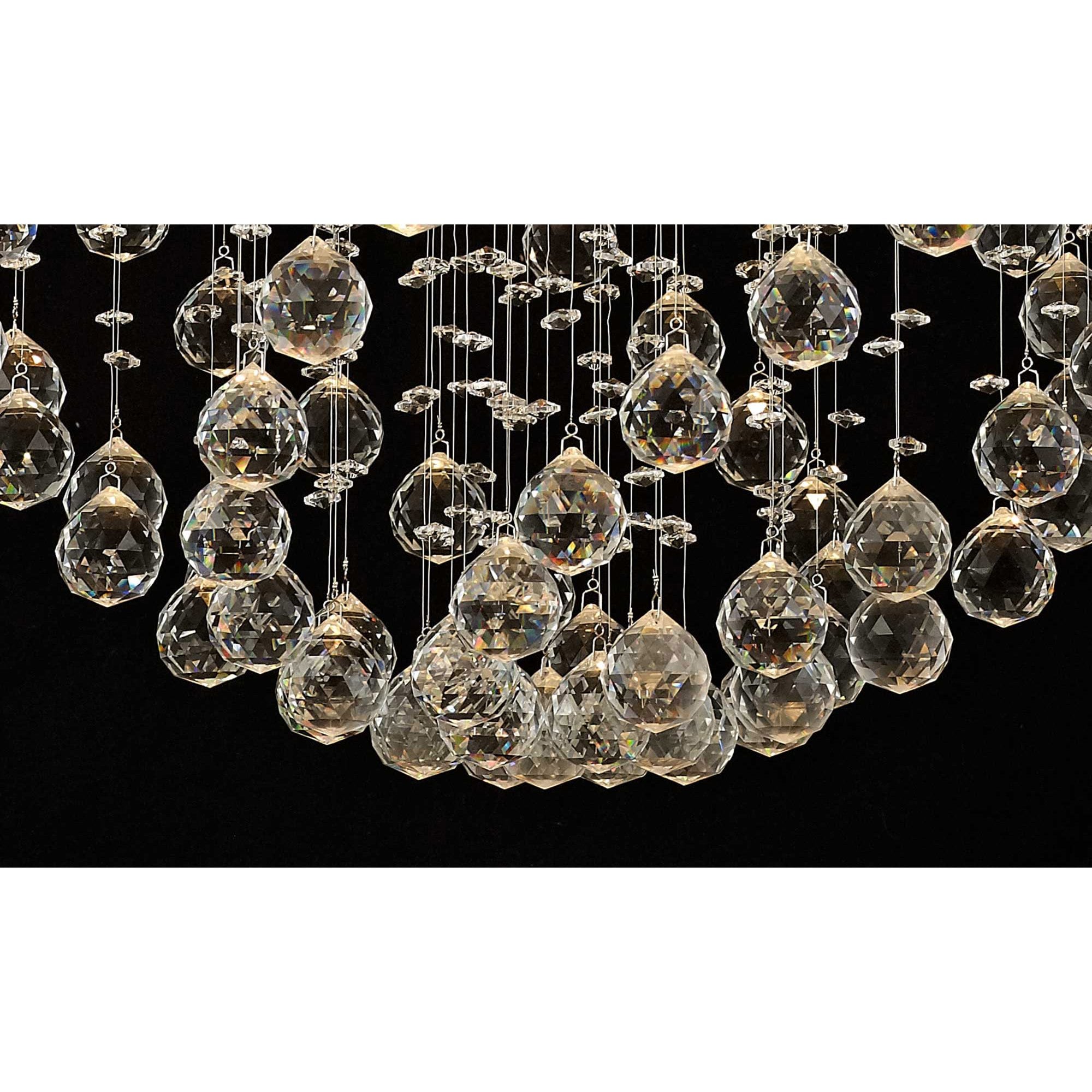 Diyas Colorado Medium 8 Light Sphere Pendant - Polished Chrome & Crystal