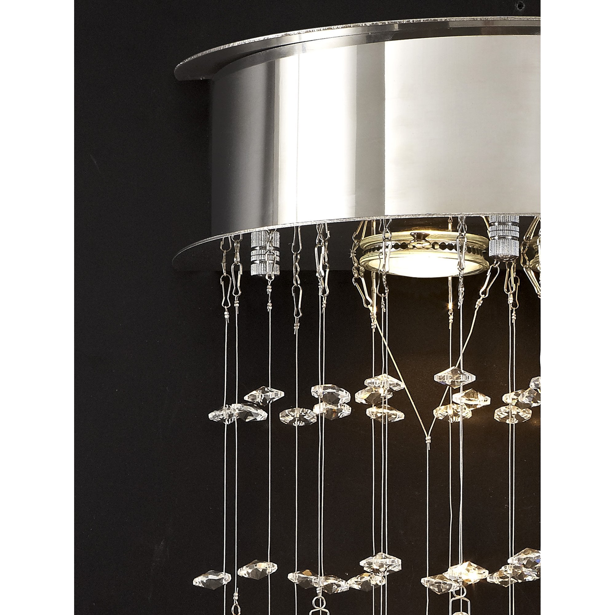 Diyas Colorado 2 Light Wall Light - Polished Chrome & Crystal