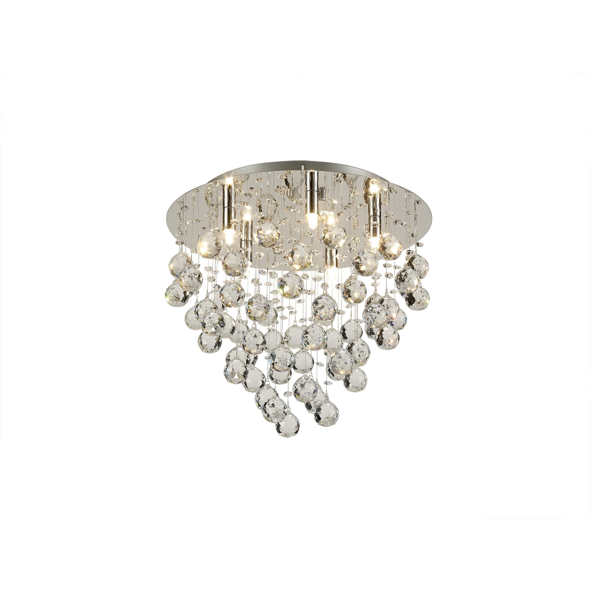 Diyas Colorado 5 Light Round Ceiling Light - Polished Chrome & Crystal