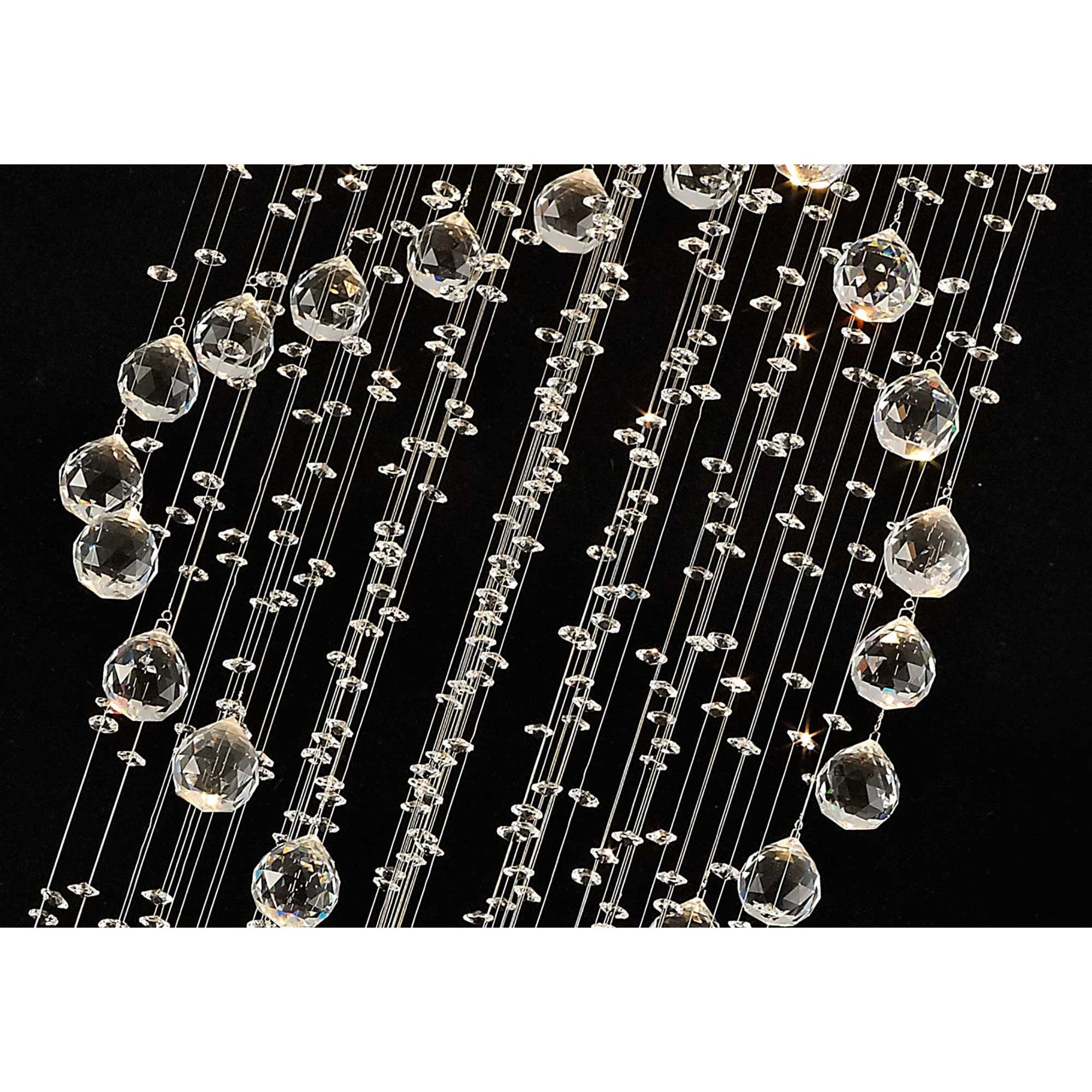 Diyas Colorado 6 Light Spiral Pendant -  Polished Chrome & Crystal