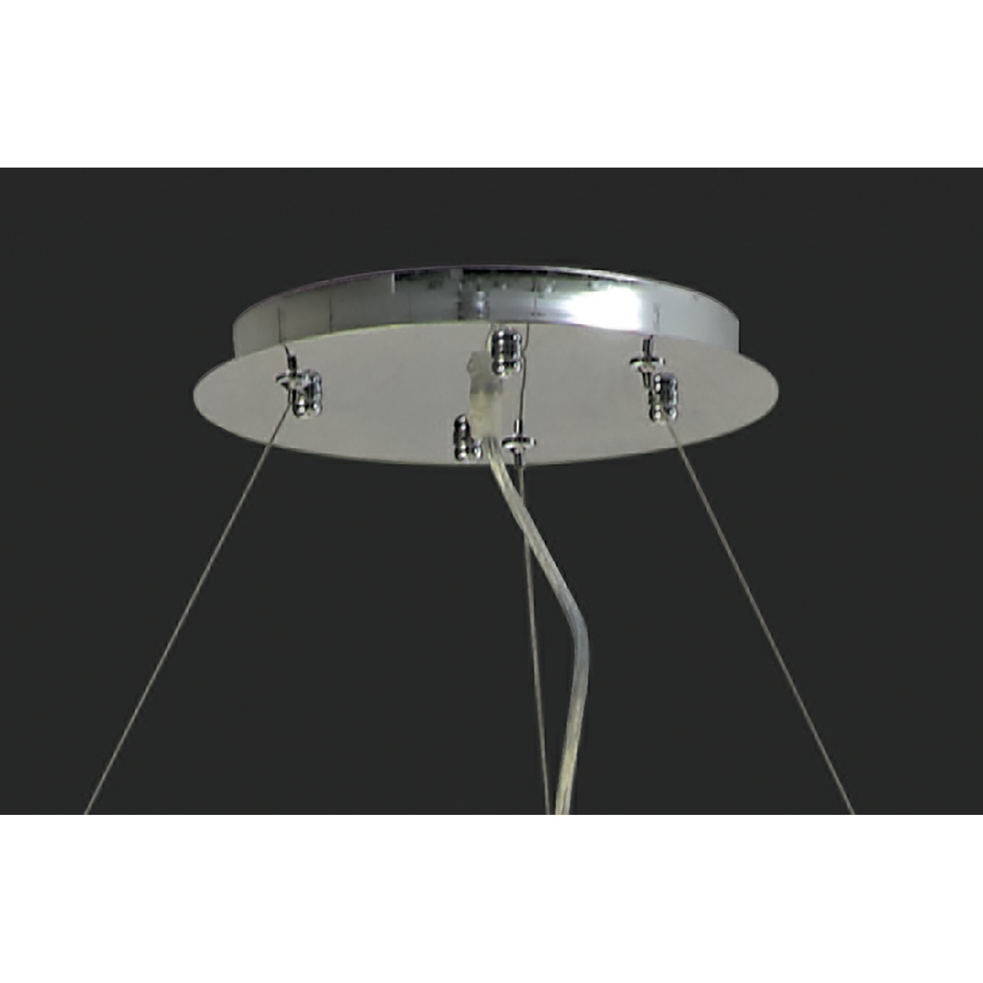 Diyas Atla 7 Light Spiral Pendant - Polished Chrome & Crystal