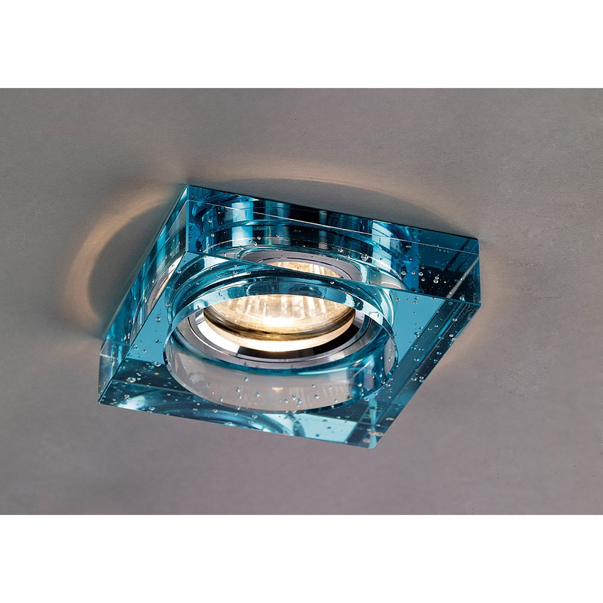 Diyas IL30832AQ Crystal Bubble Downlight Square Rim Only Aqua,IL30800 Required To Complete The Item