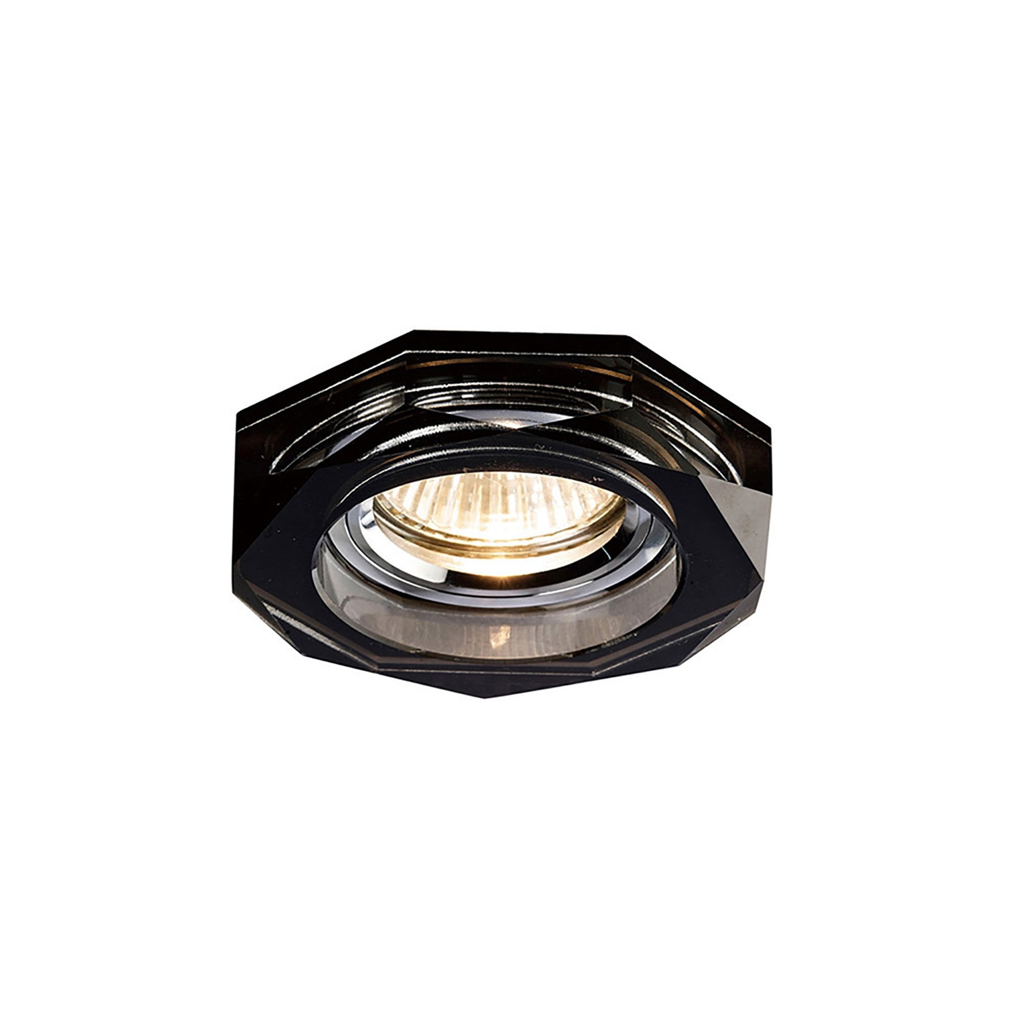Diyas IL30823BL Crystal Downlight Deep Hexagonal Rim Only Black,IL30800 Required To Complete The Item