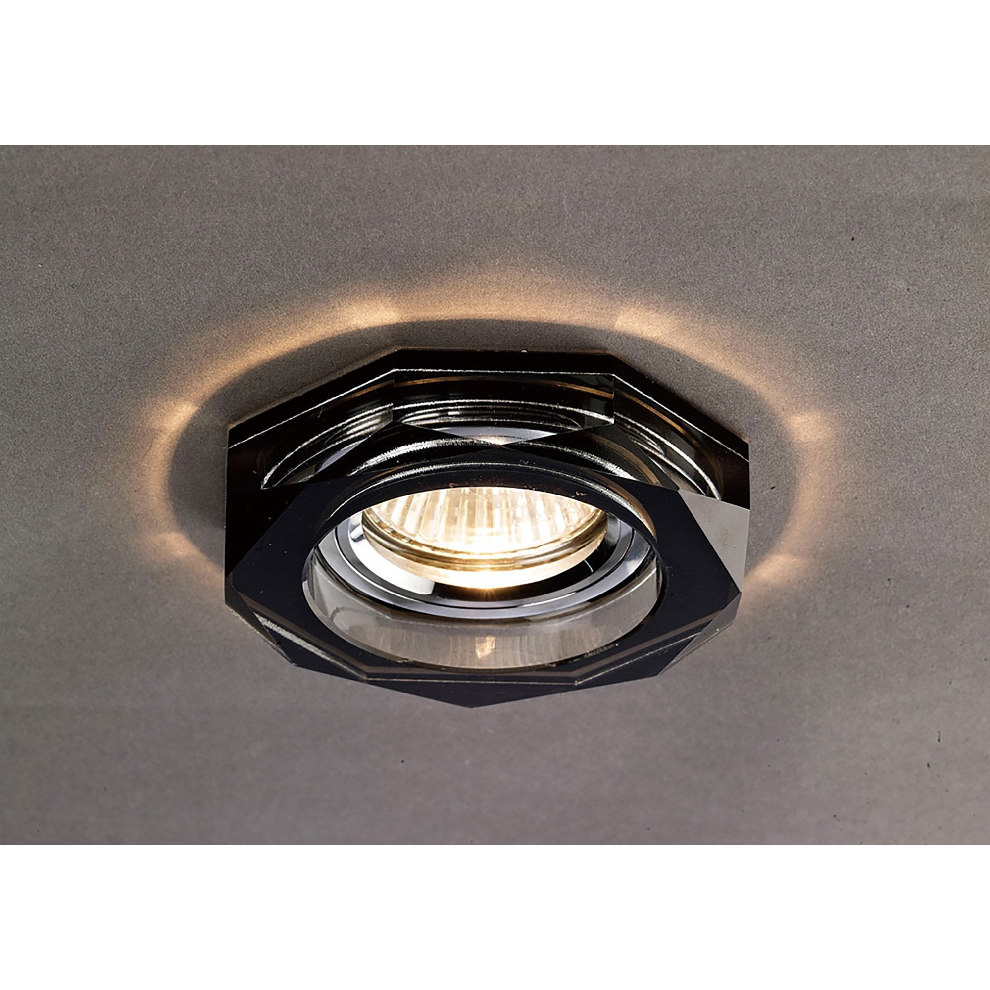 Diyas IL30823BL Crystal Downlight Deep Hexagonal Rim Only Black,IL30800 Required To Complete The Item