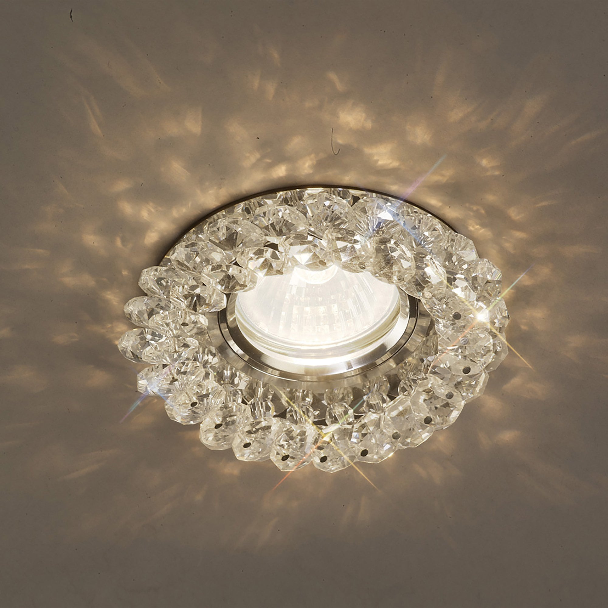 Diyas IL30805CH Crystal Cluster Downlight Round Rim Only Clear,IL30800 Required To Complete The Item