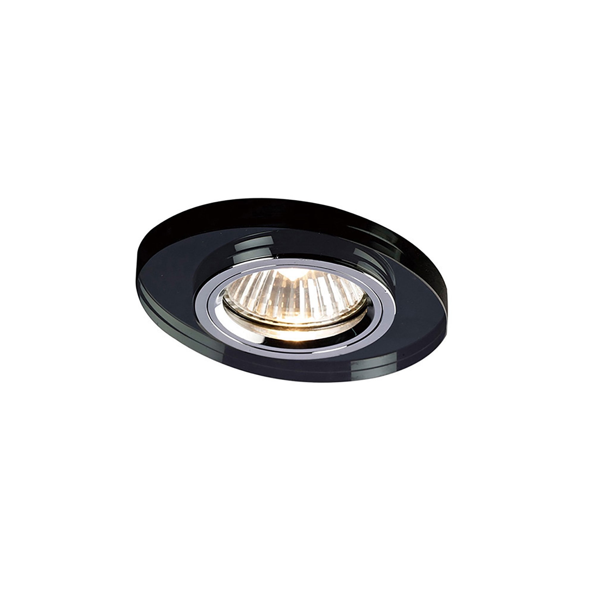 Diyas IL30808BL Crystal Downlight Oval Rim Only Black,IL30800 Required To Complete The Item