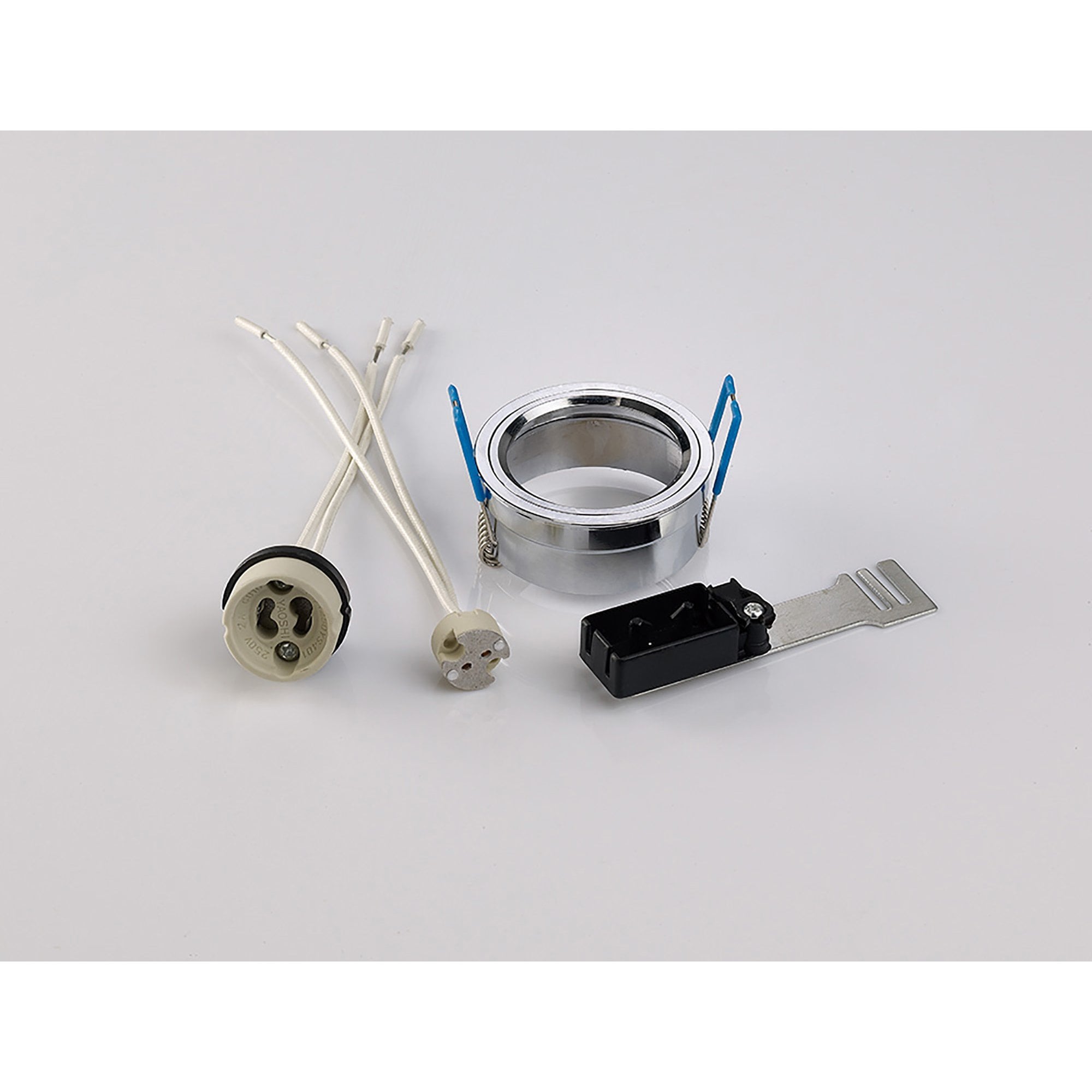 Diyas IL30800CH Downlight Component Kit Lampholders And Retaining Ring Polished Chrome For Various Crystal Rims