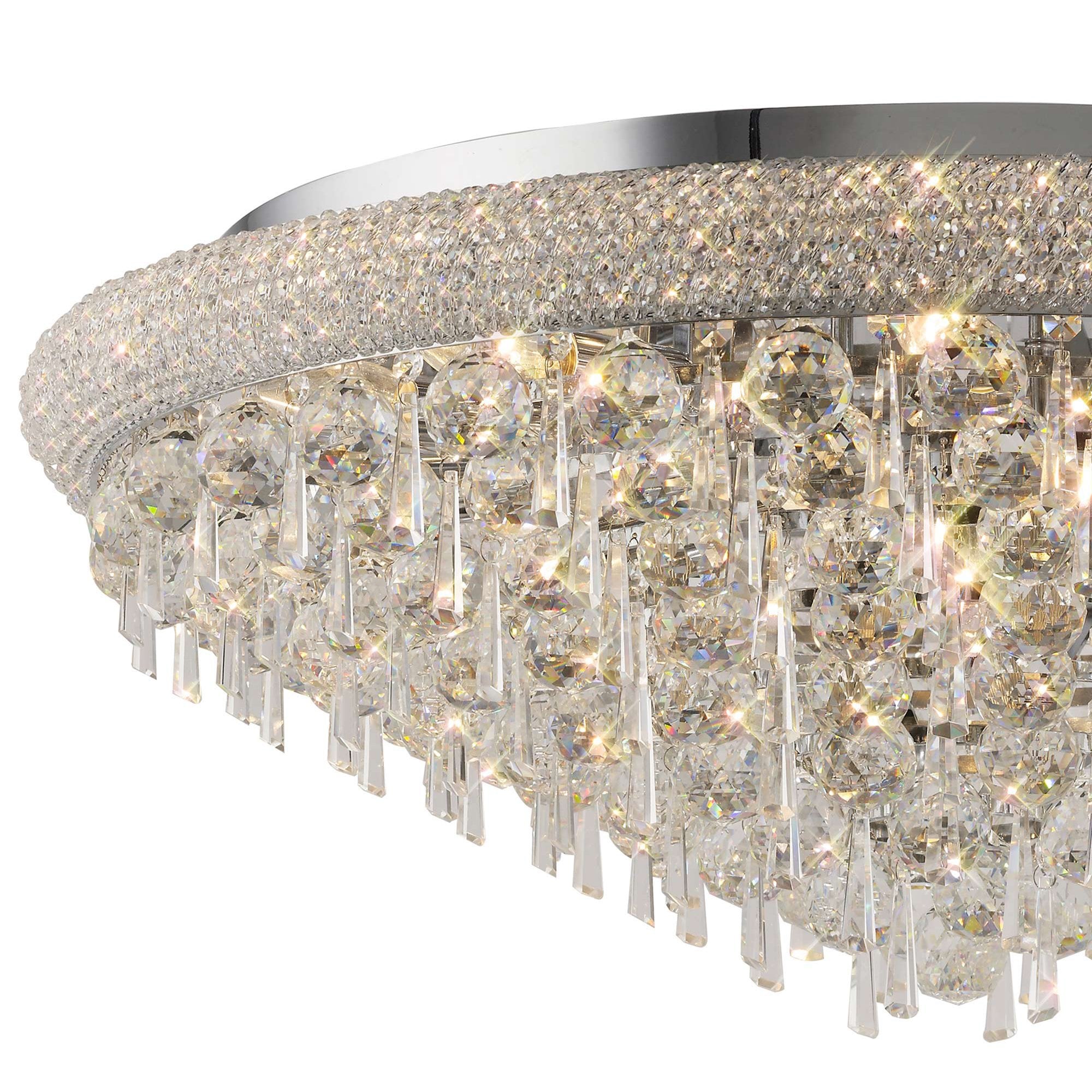 Diyas Alexandra 16 Light Ceiling Light - Polished Chrome & Crystal