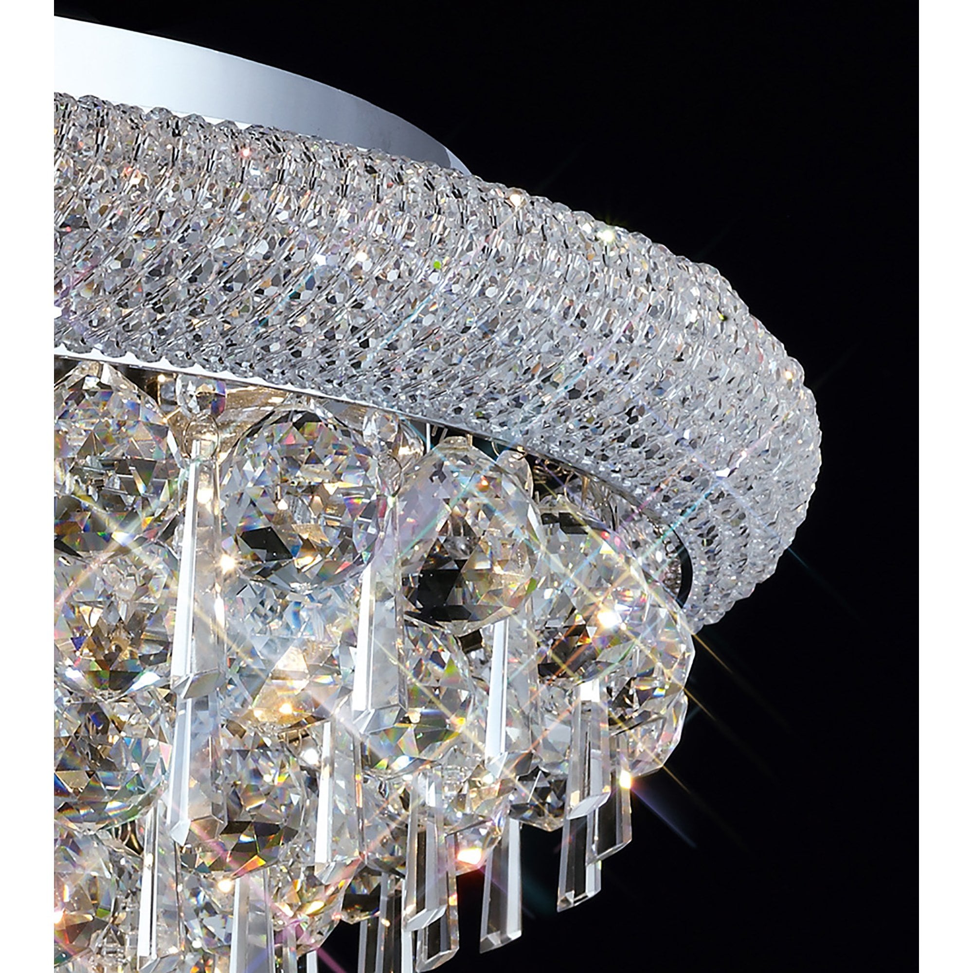 Diyas Alexandra 16 Light Ceiling Light - Polished Chrome & Crystal