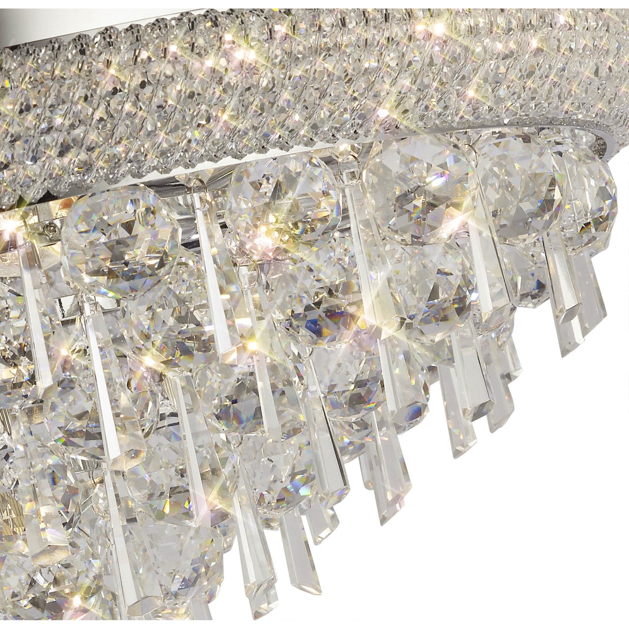 Diyas Alexandra 9 Light Ceiling Light - Polished Chrome & Crystal