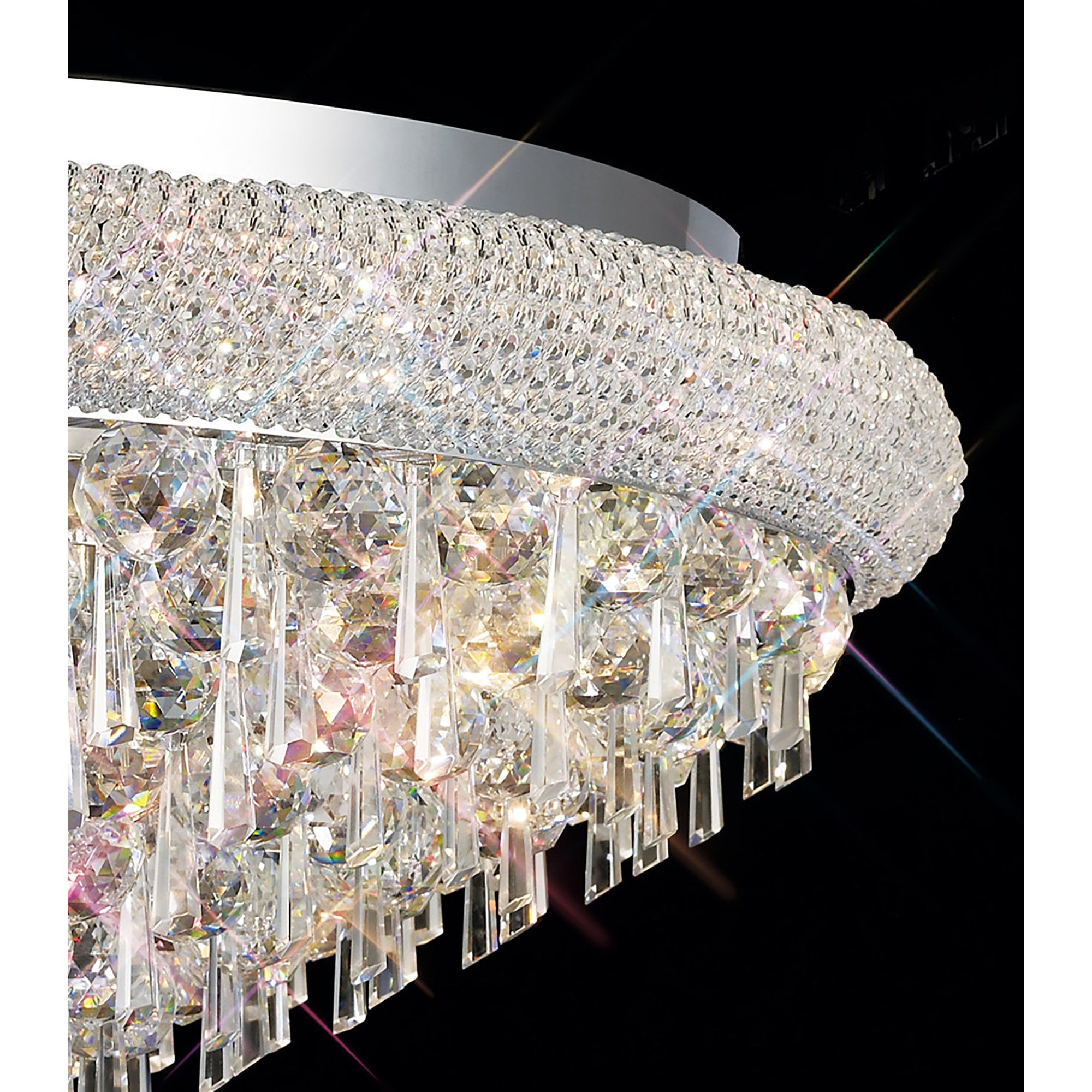 Diyas Alexandra 18 Light Ceiling Light - Polished Chrome & Crystal