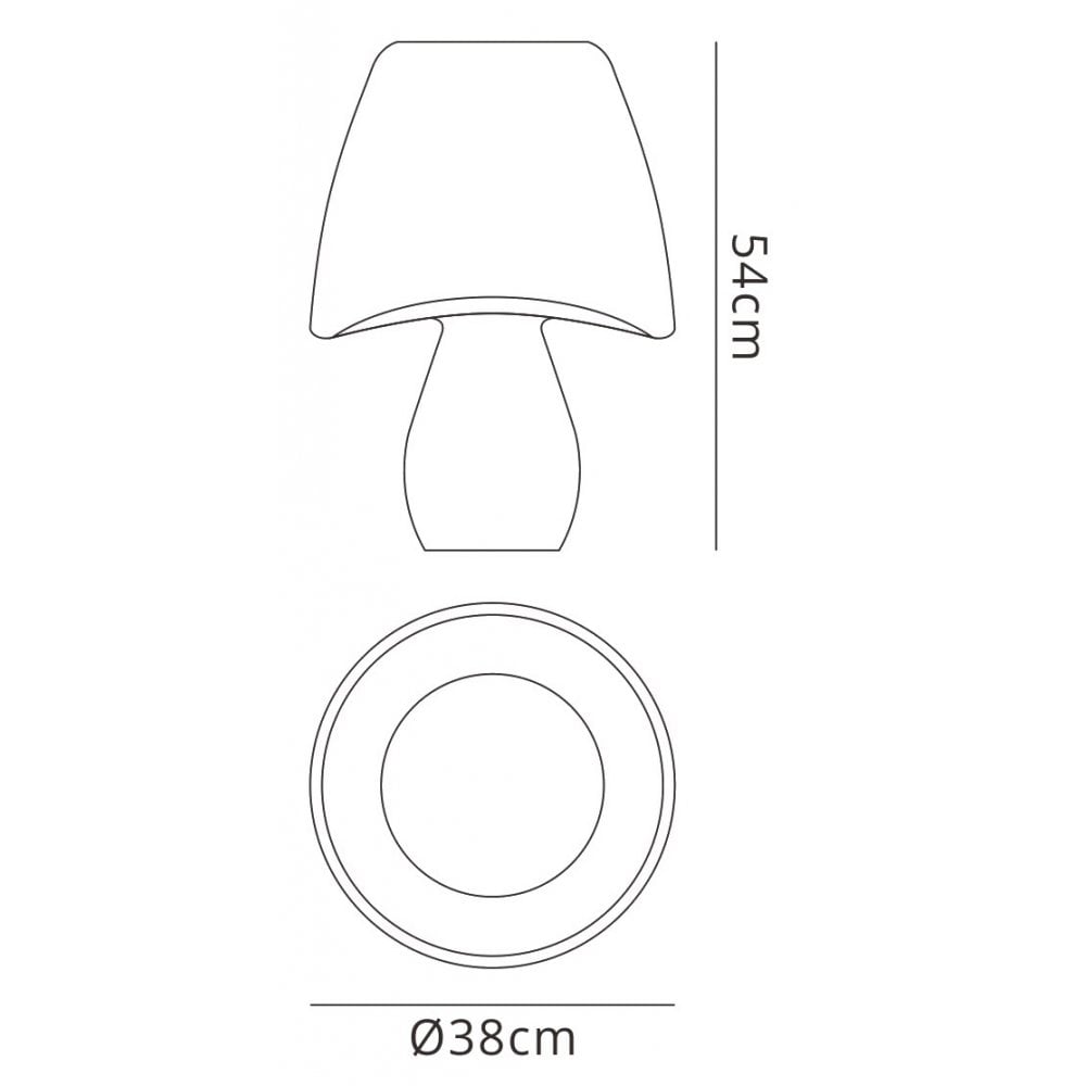 Mantra Cool 2 Light Table Lamp Outdoor White IP65