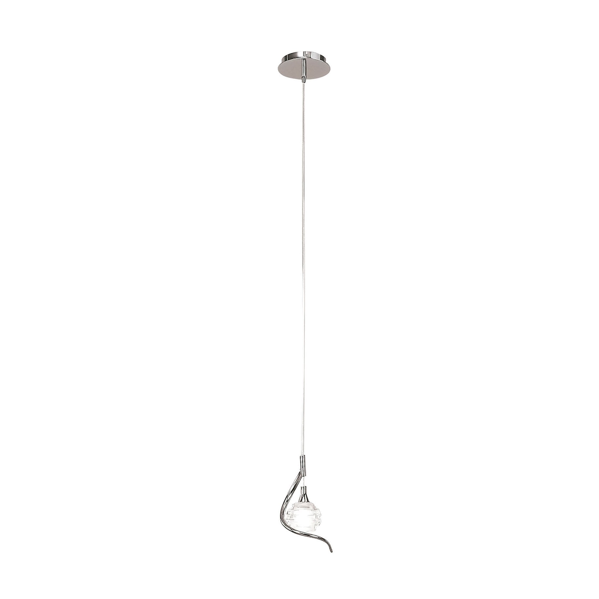 Mantra Dali Single Light Pendant Polished Chrome