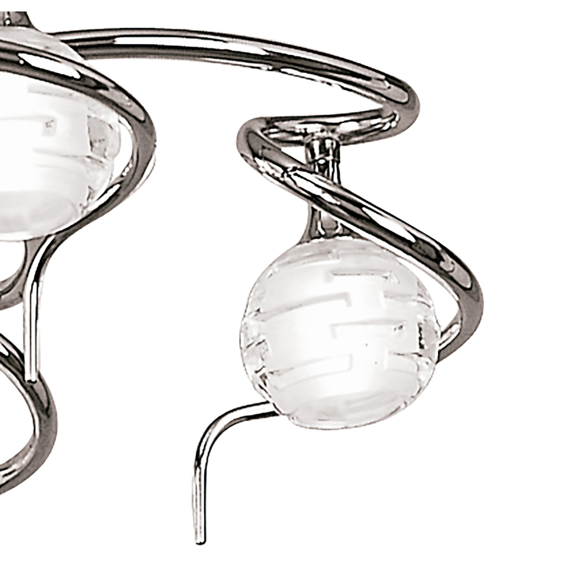 Mantra Dali 6 Light Telescopic Pendant Semi Flush Convertible Fitting Polished Chrome