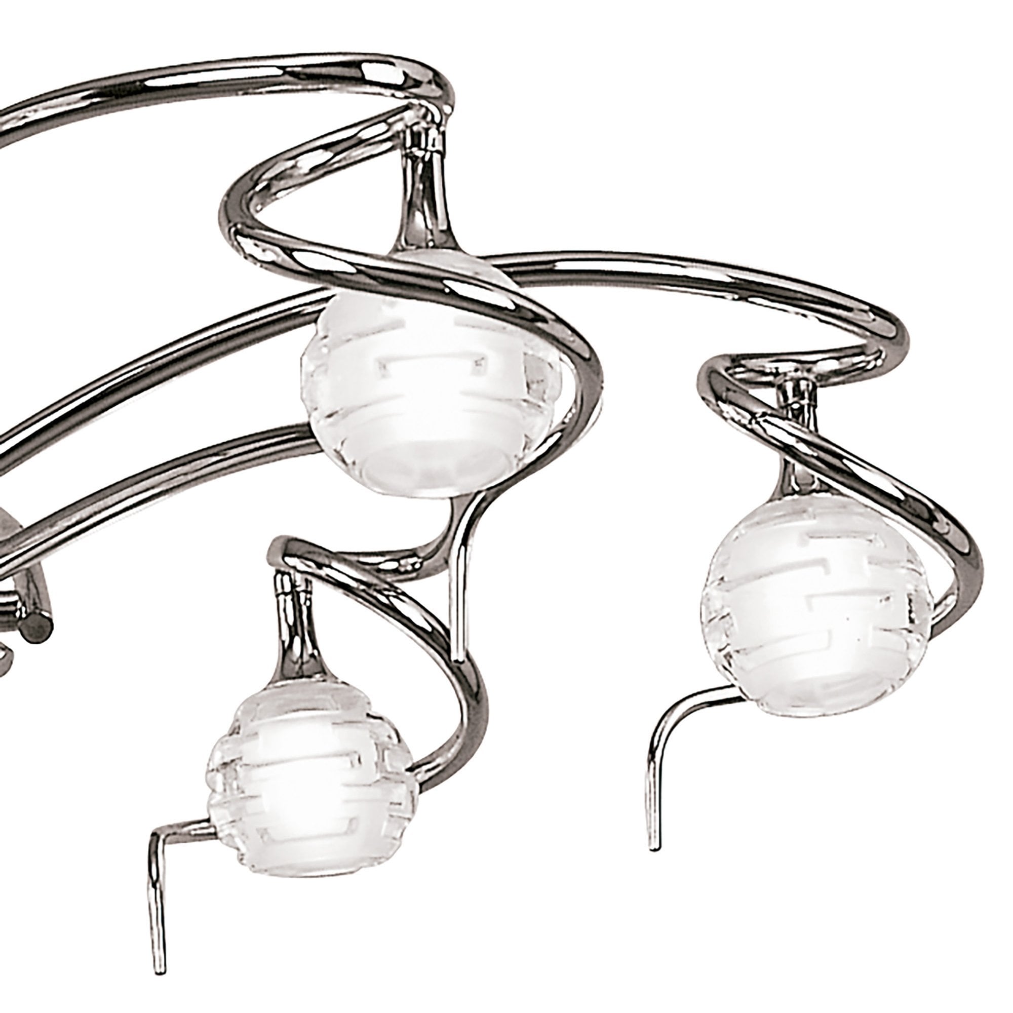 Mantra Dali 6 Light Telescopic Pendant Semi Flush Convertible Fitting Polished Chrome