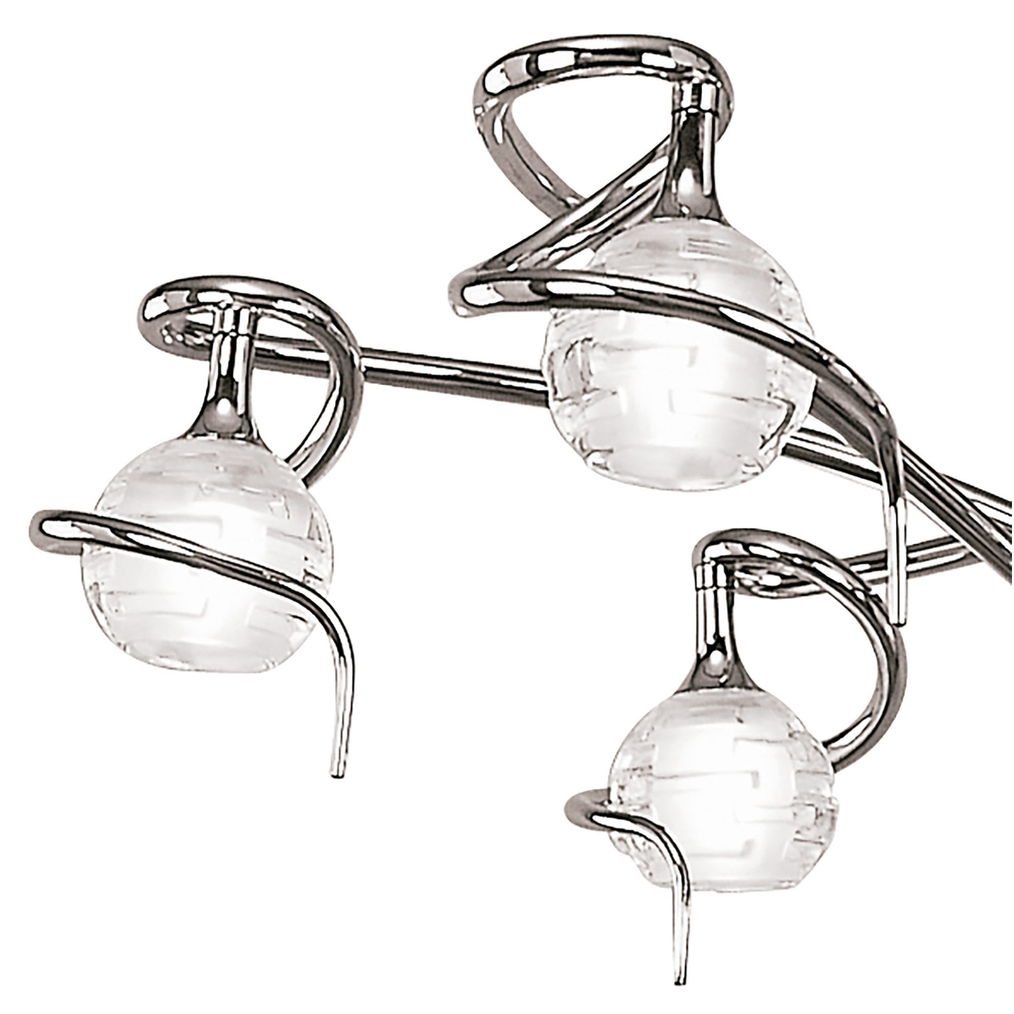 Mantra Dali 6 Light Telescopic Pendant Semi Flush Convertible Fitting Polished Chrome