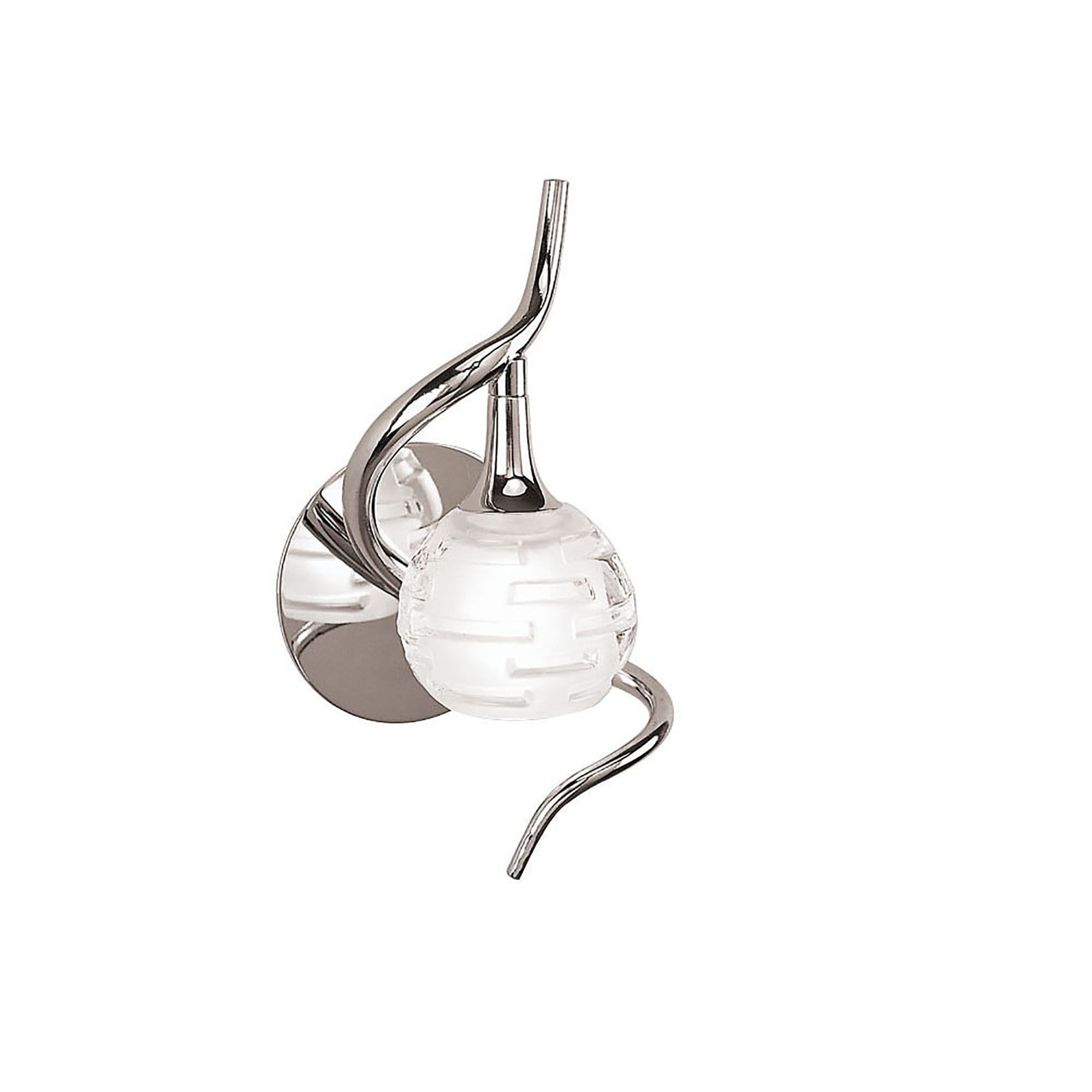 Mantra Dali Single Light Switched Wall Fitting Polished Chrome