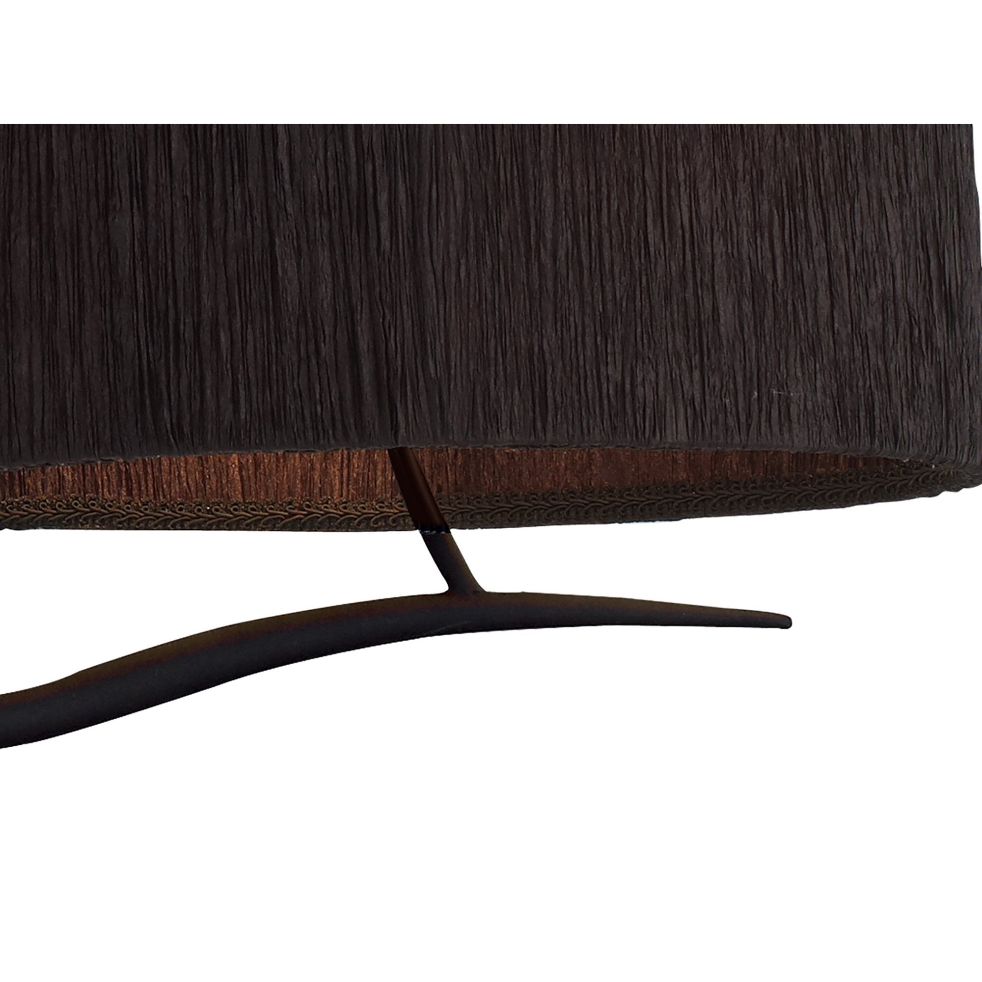 Mantra Eve 2 Arm 4 Light Pendant in Anthracite with Black Oval Shades