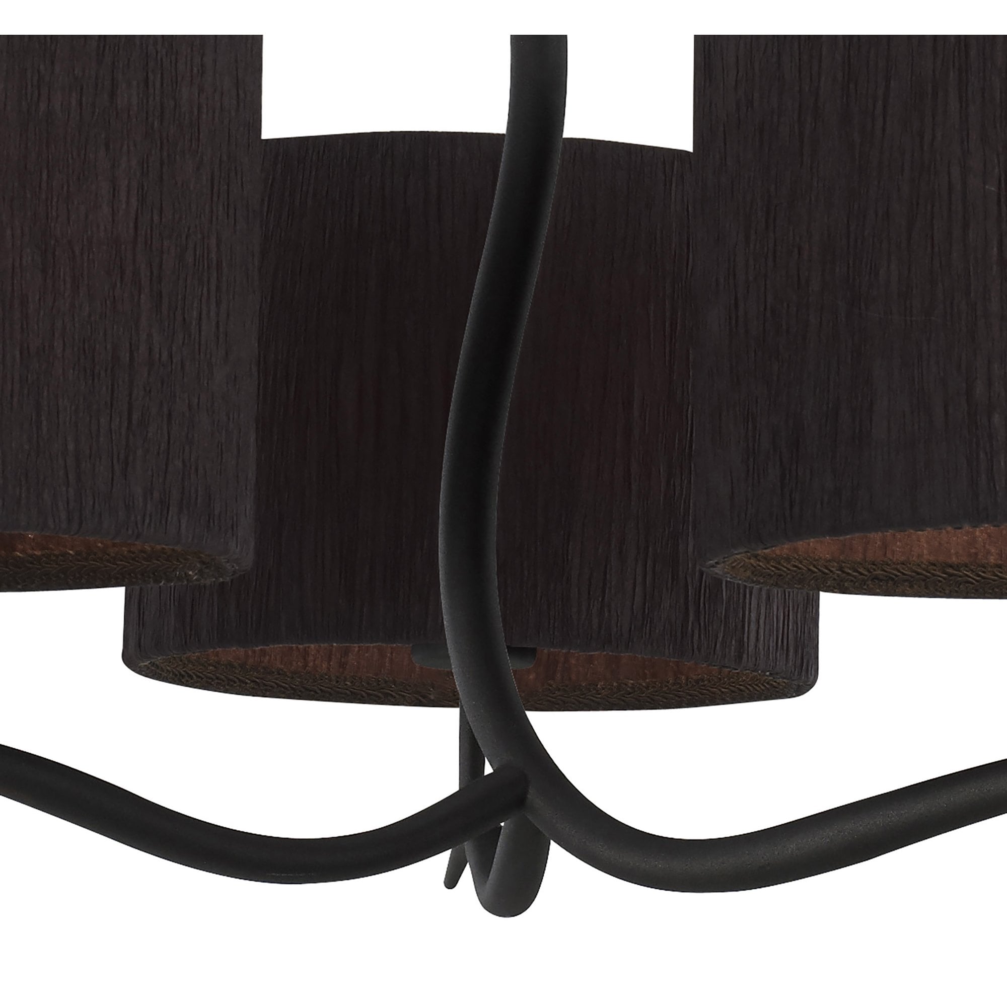 Mantra Eve 3 Arm 3 Light Pendant in Anthracite with Black Round Shades