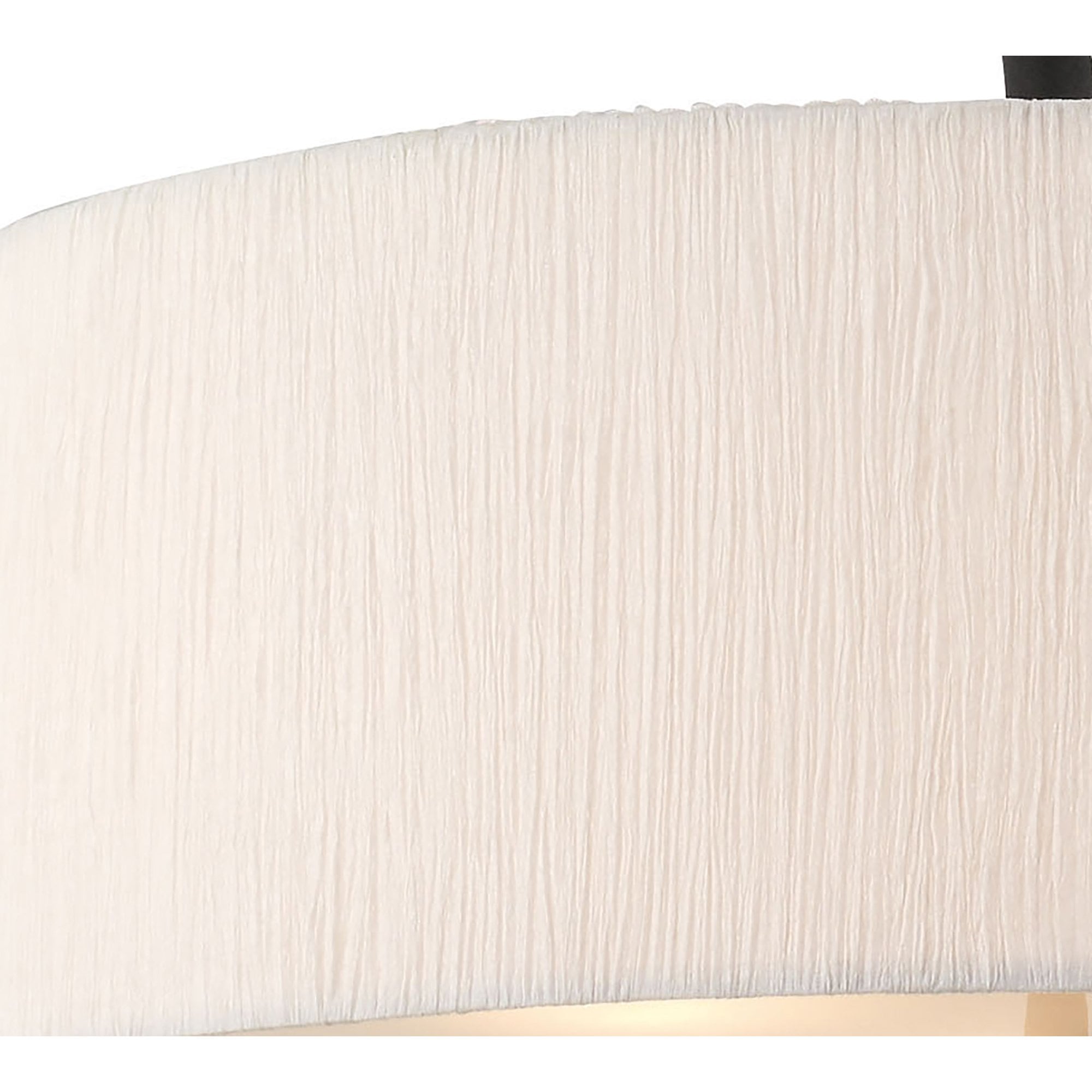 Mantra Eve 3 Light Pendant in Anthracite with White Round Shade