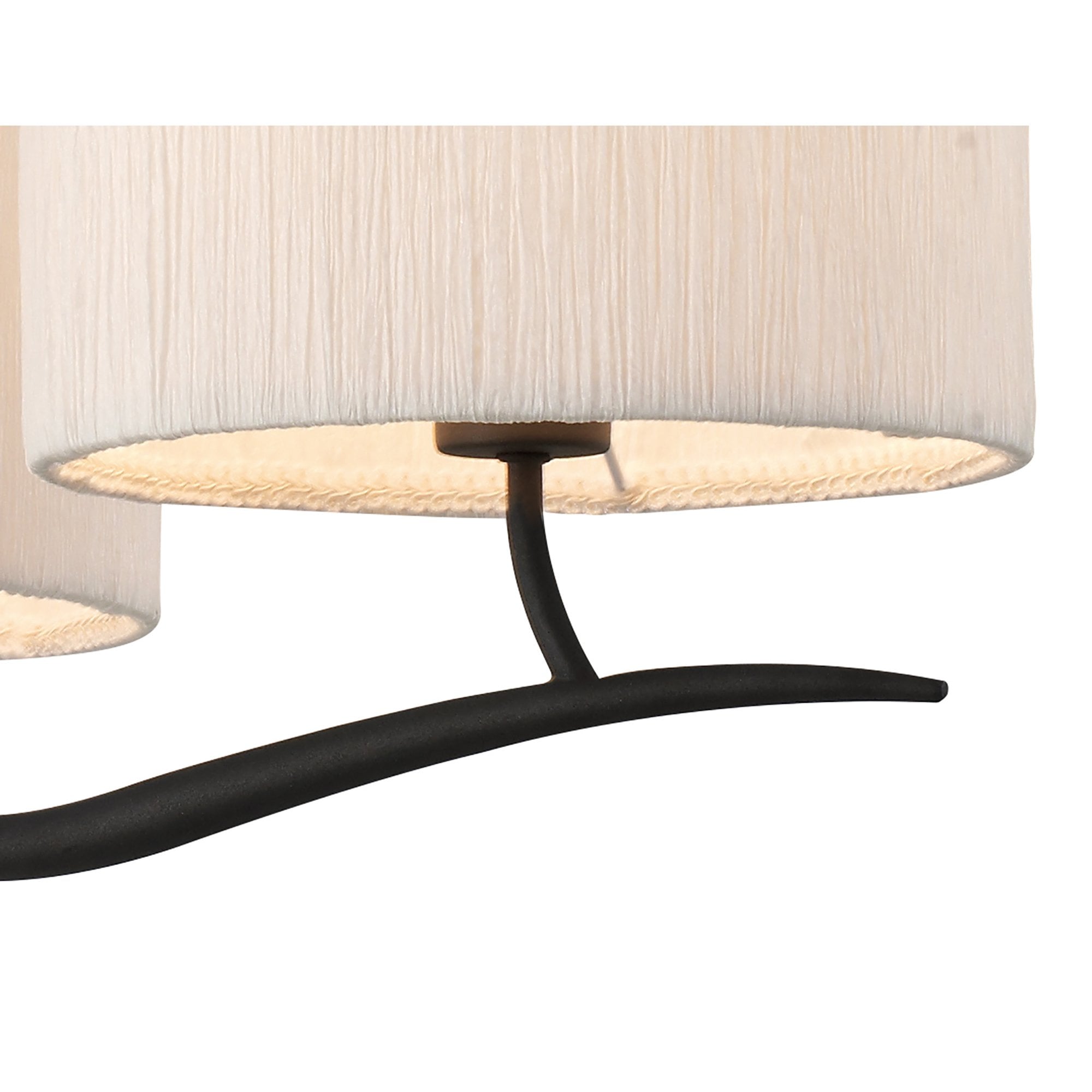 Mantra Eve 3 Arm 3 Light Pendant in Anthracite with White Round Shades