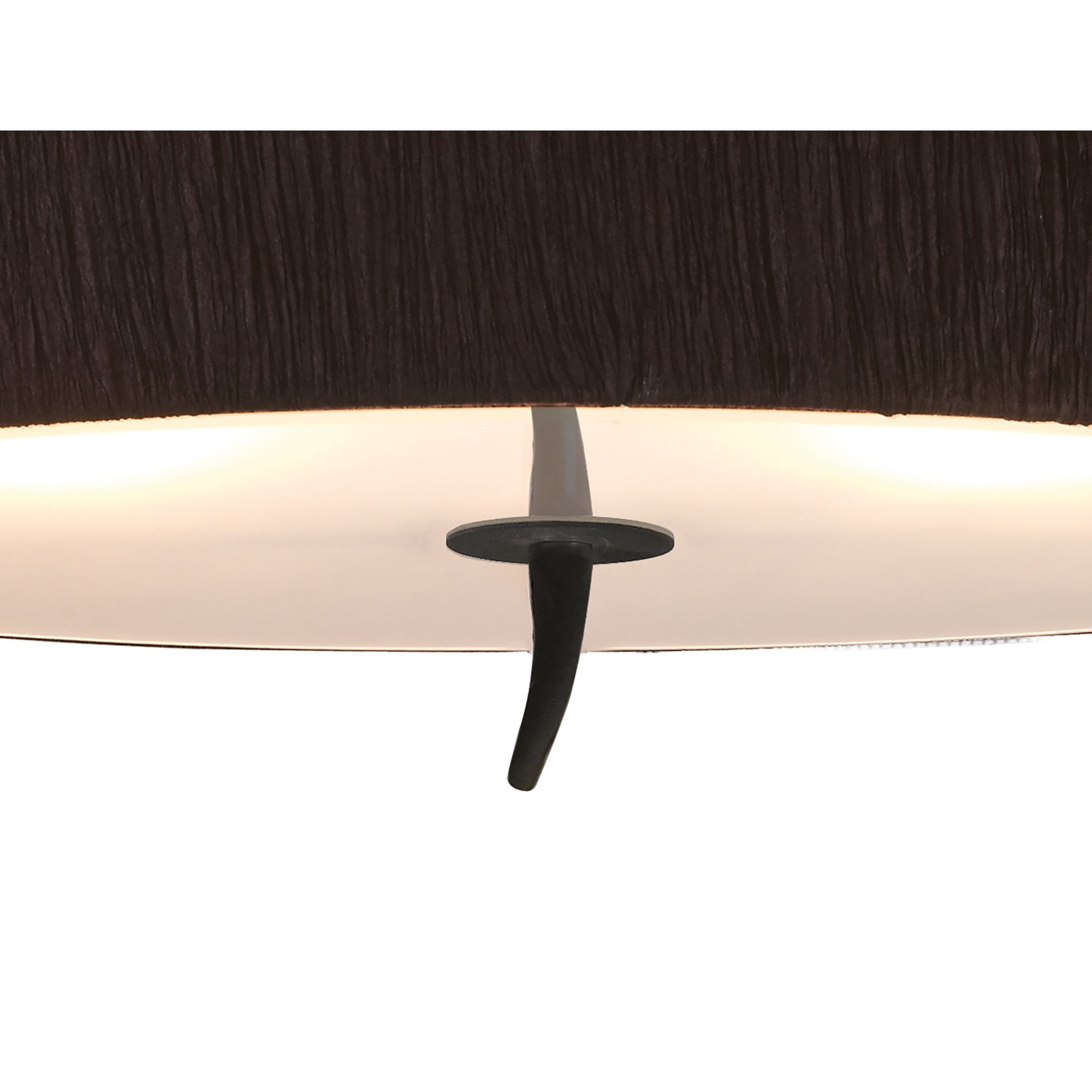 Mantra Eve 2 Light Semi Flush Ceiling fitting in Anthracite with Black Oval Shade