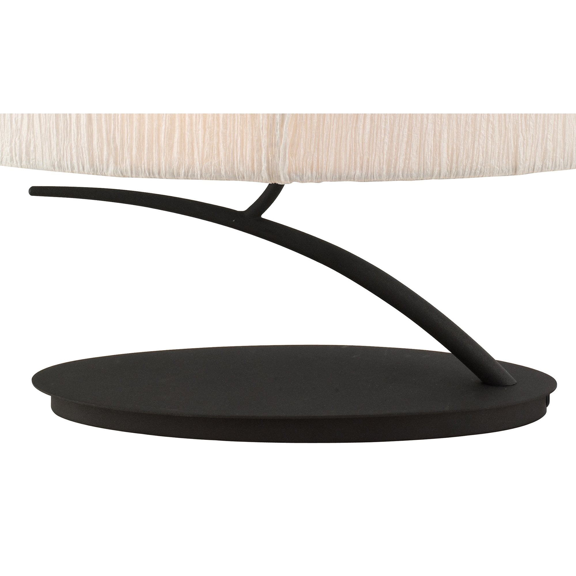 Mantra Eve 2 Light Small Table Lamp in Anthracite with White Oval Shade