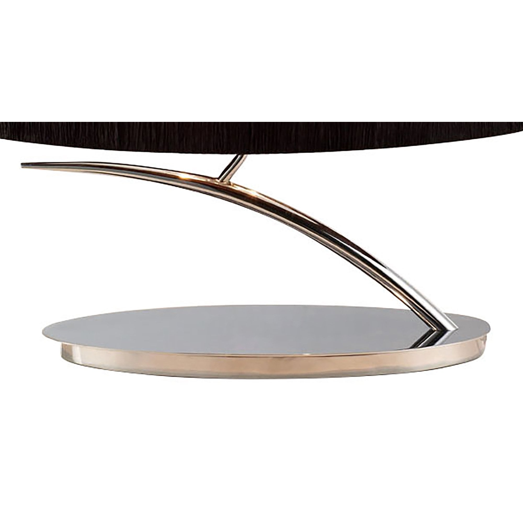Mantra Eve 2 Light Small Table Lamp in Polished Chrome with Black Oval Shade
