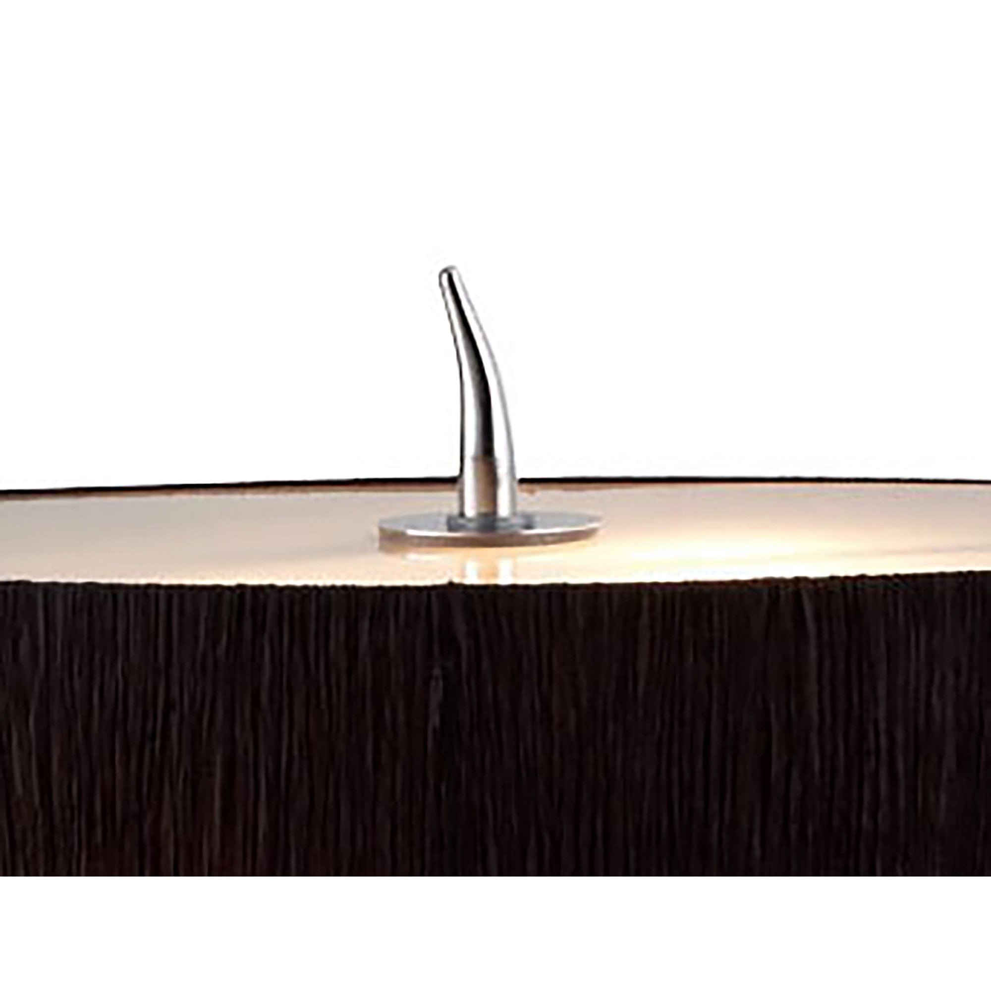 Mantra Eve 2 Light Small Table Lamp in Polished Chrome with Black Oval Shade
