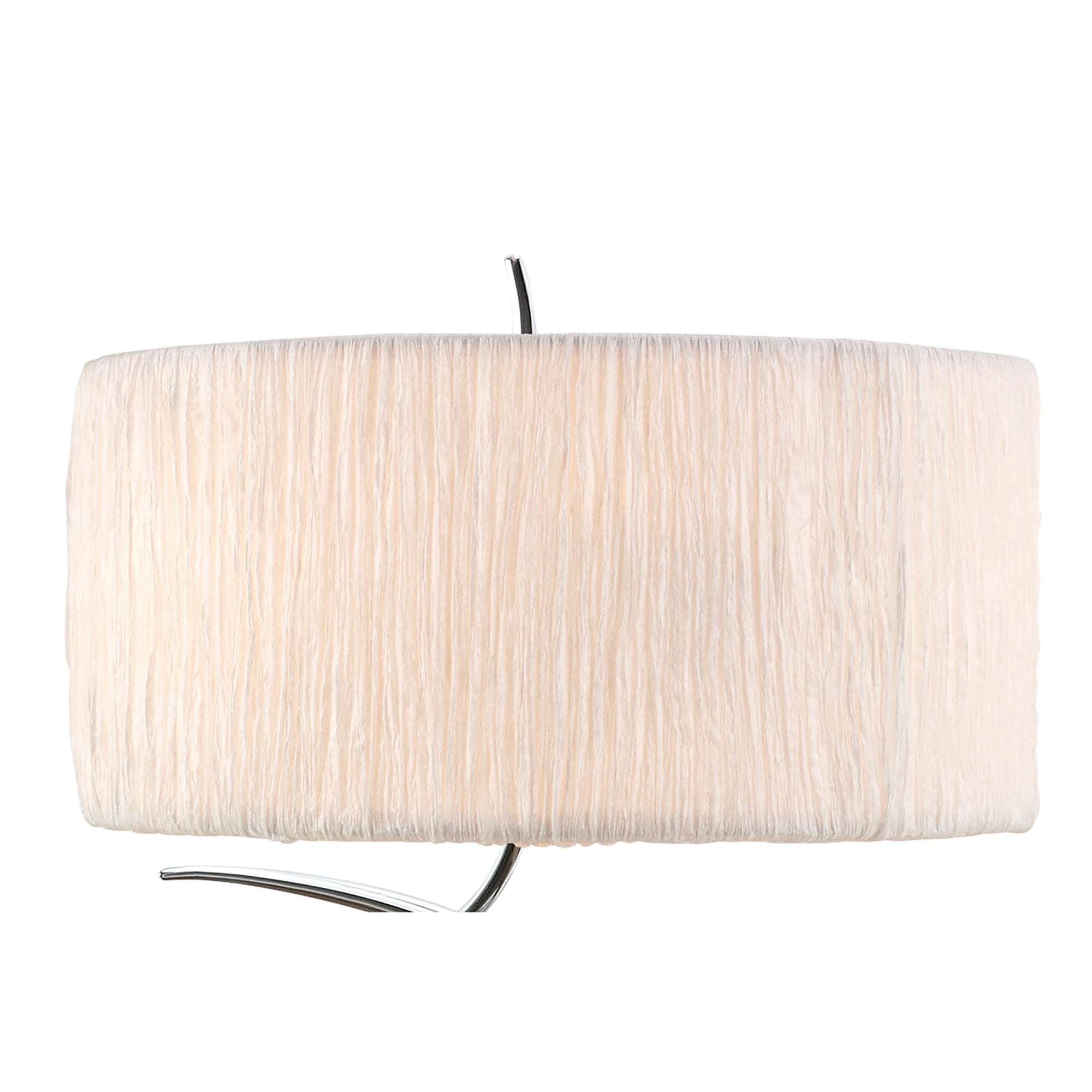 Mantra Eve 2 Light Small Table Lamp in Polished Chrome with White Oval Shade