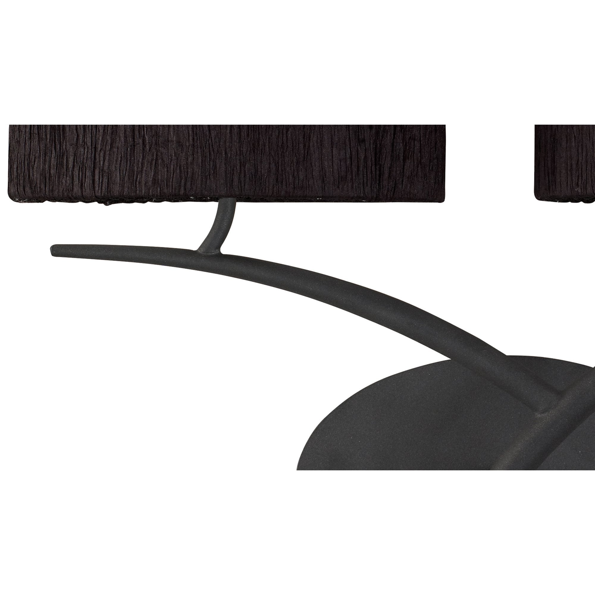 Mantra Eve 2 Light Switched Wall Fitting in Anthracite With Black Oval Shades