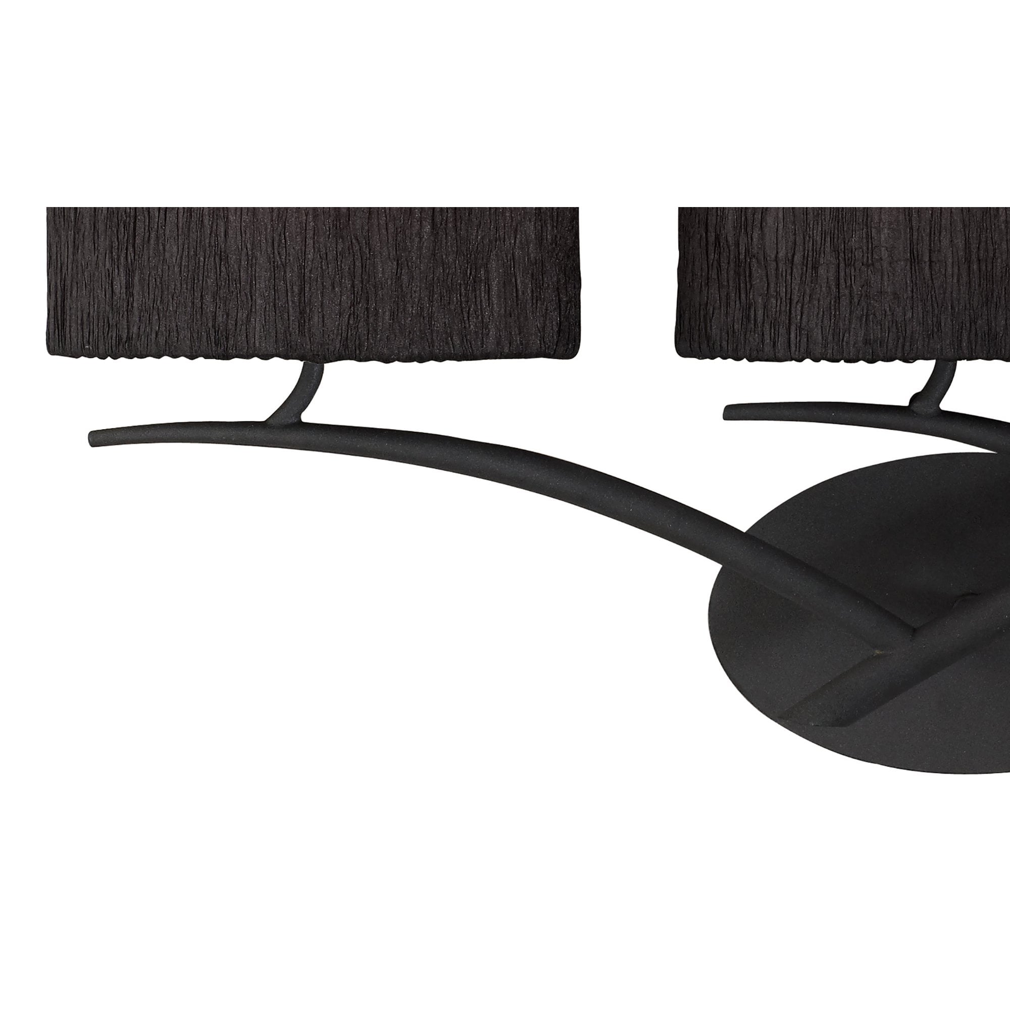 Mantra Eve 3 Light Switched Wall Fitting in Anthracite with Black Oval Shades