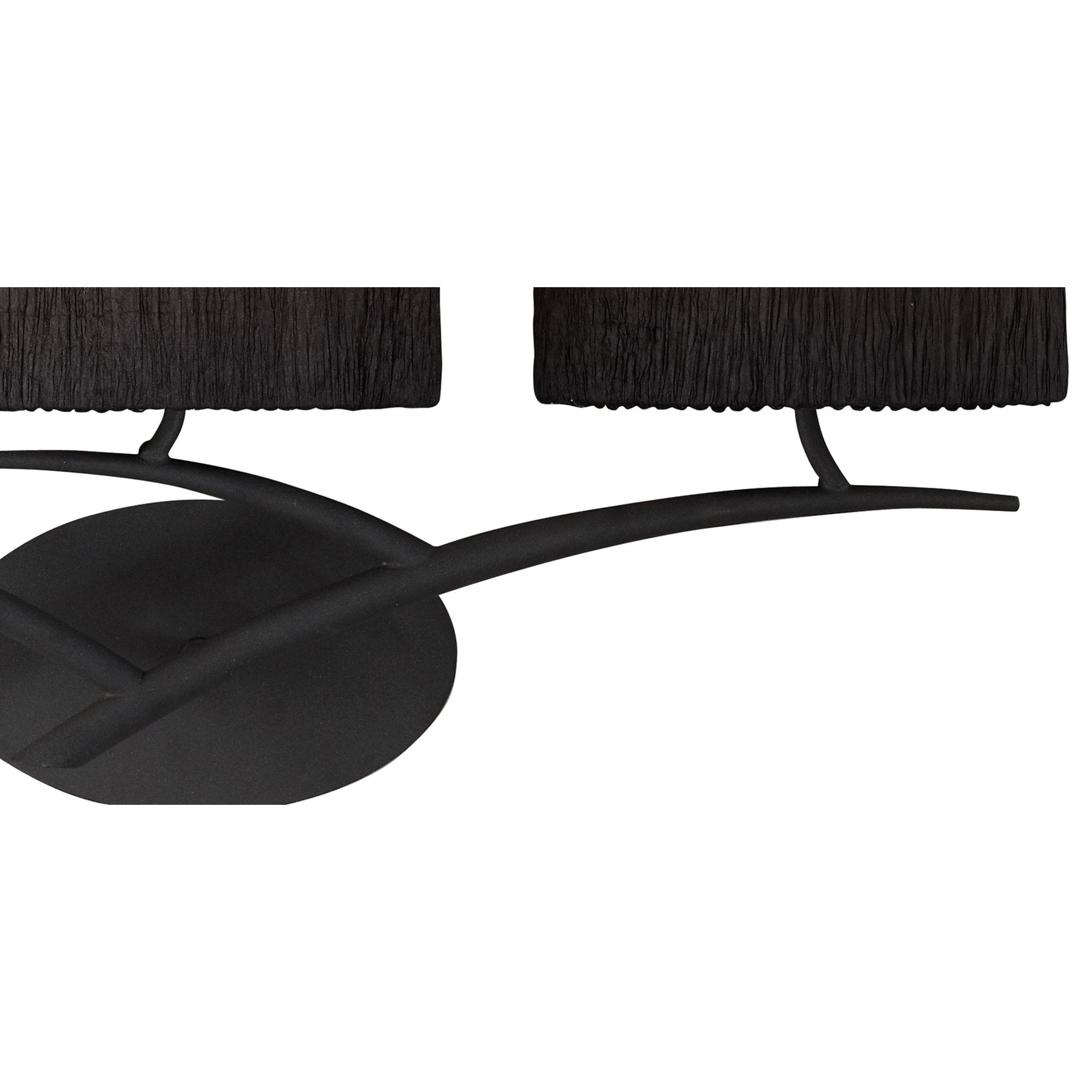 Mantra Eve 3 Light Switched Wall Fitting in Anthracite with Black Oval Shades