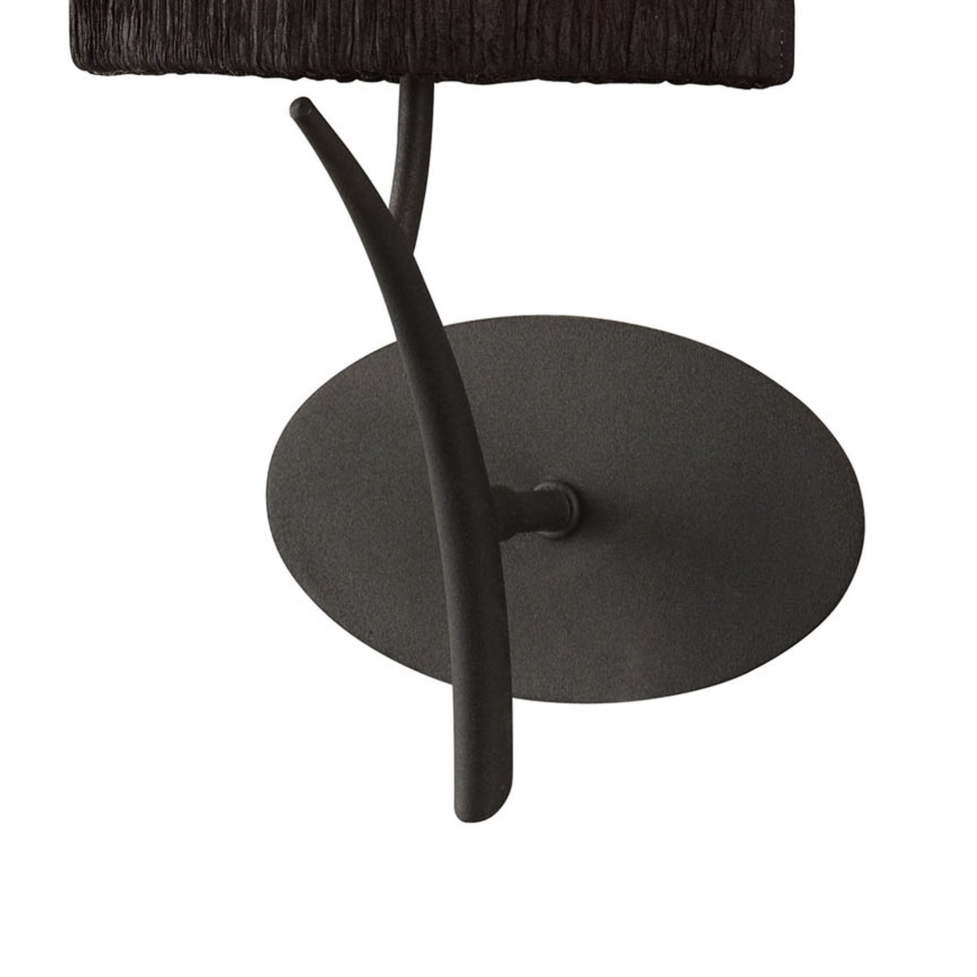 Mantra Eve Single Light Switched Wall Fitting in Anthracite with Black Oval Shade