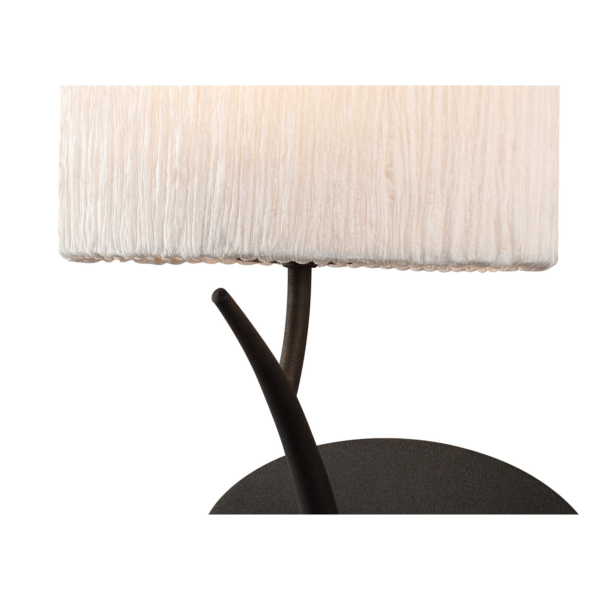 Mantra Eve Single Light Switched Wall Fitting in Anthracite with White Oval Shade