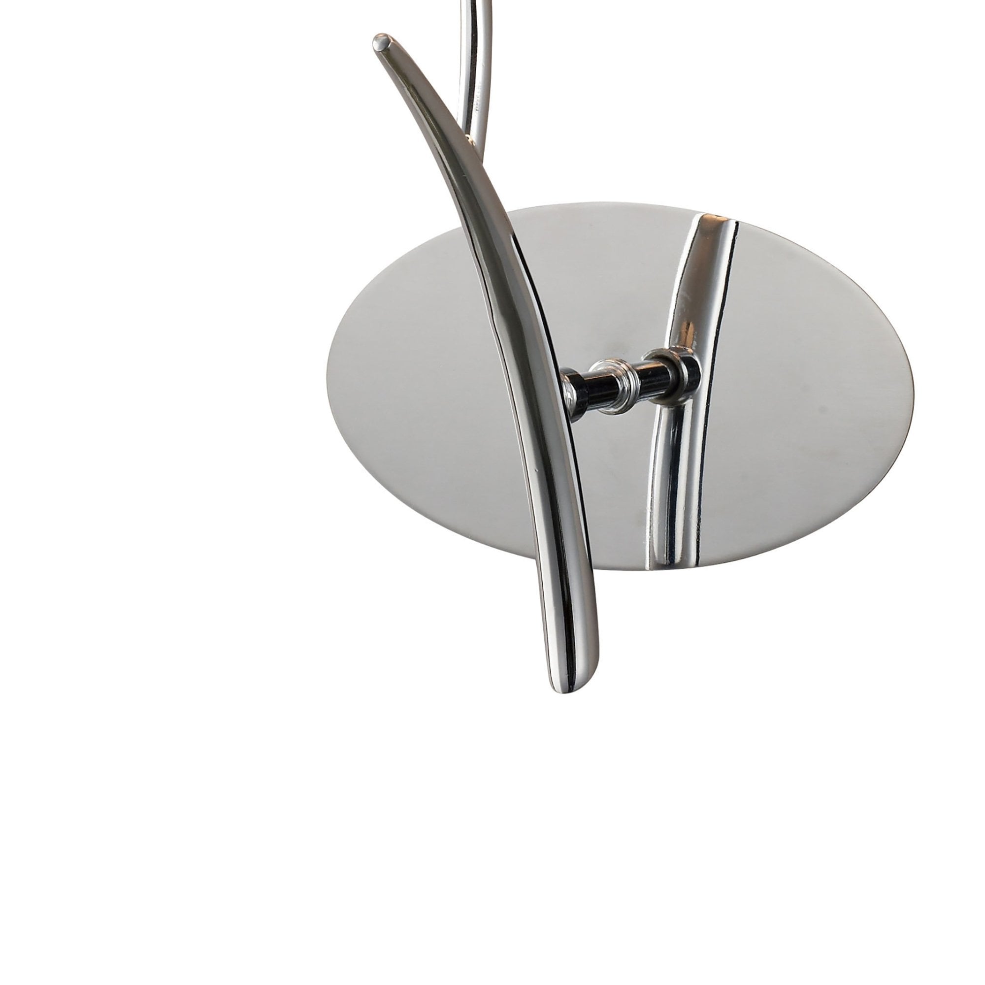 Mantra Eve Single Light Switched Wall Fitting in Polished Chrome with White Oval Shade
